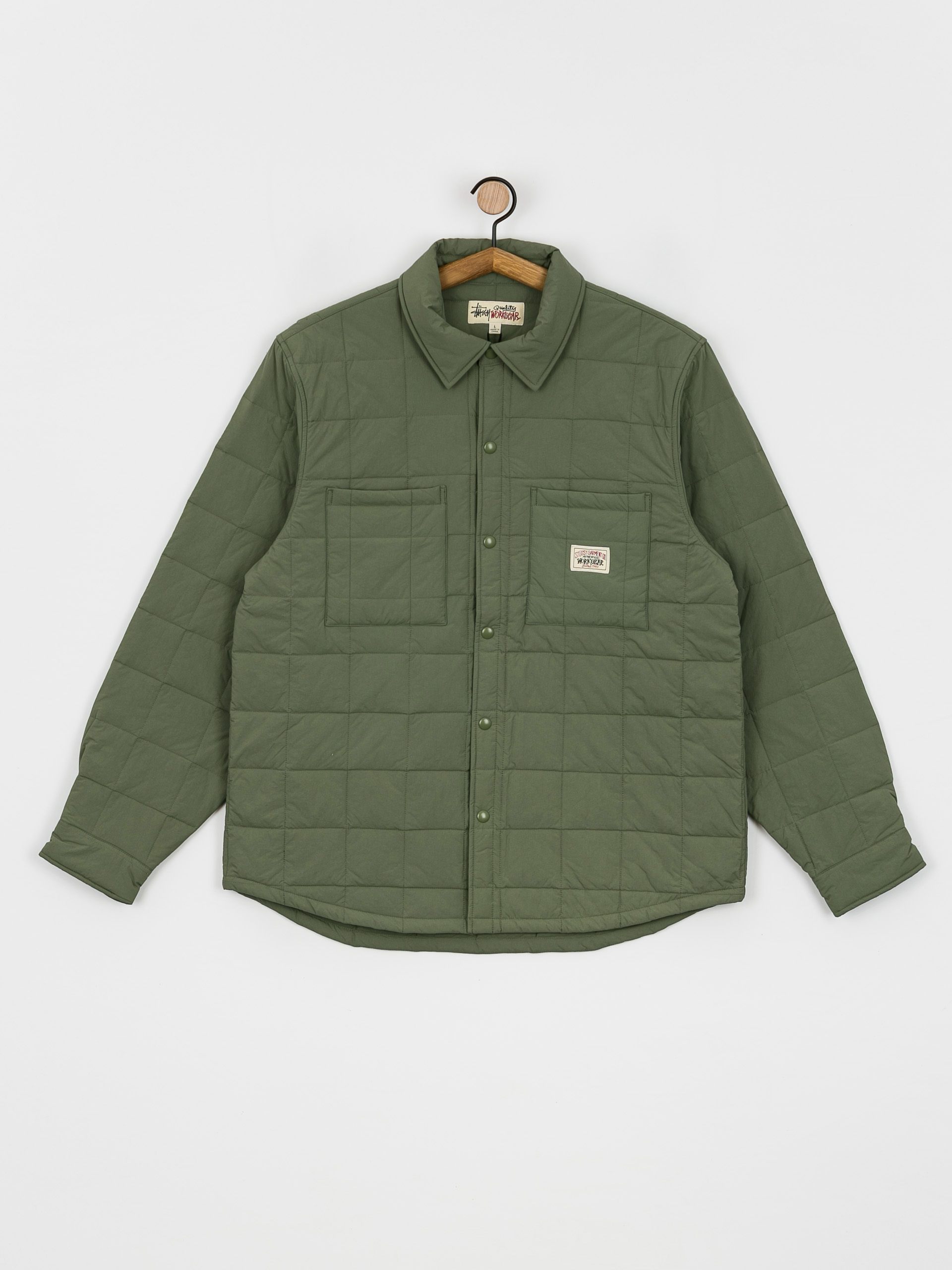 Koszula Stussy Quilted Fatigue (green)