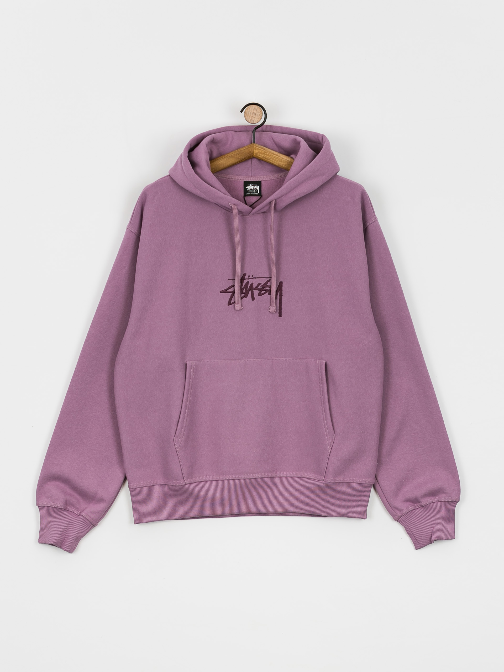 Bluza z kapturem Stussy Stock Logo App. HD (orchid)