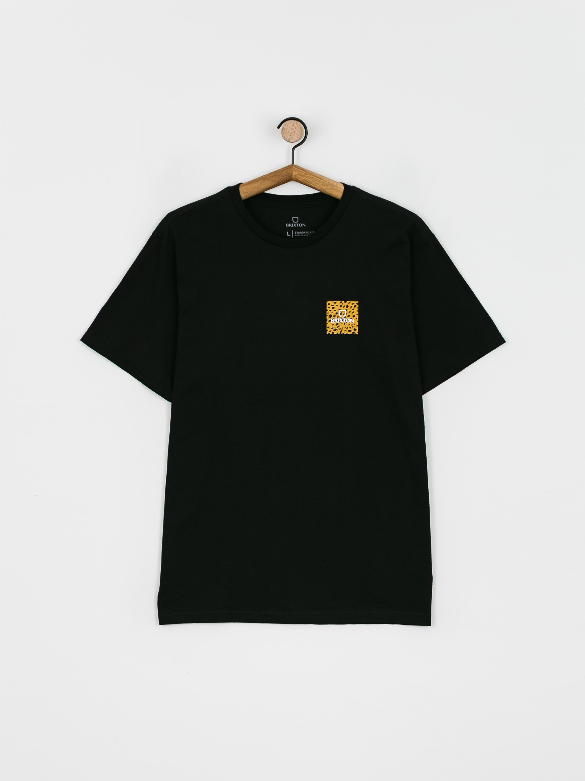 T-shirt Brixton Alpha Square (black/cheetah)