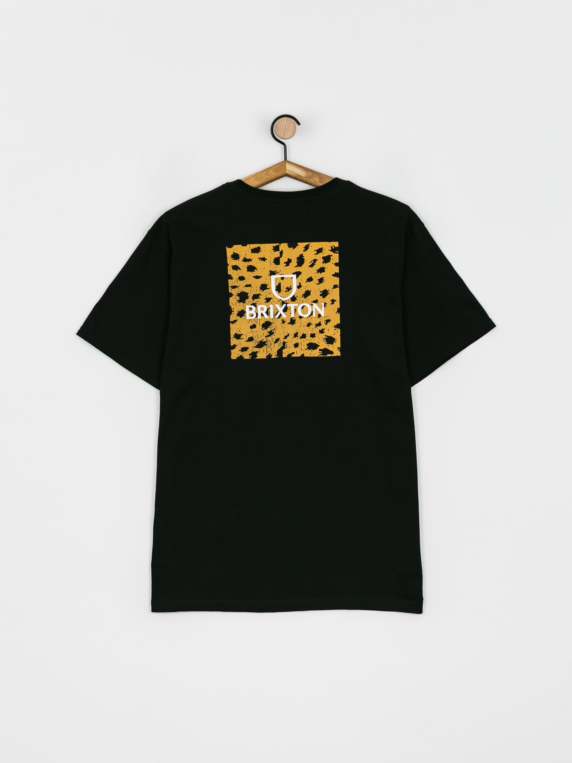 T-shirt Brixton Alpha Square (black/cheetah)