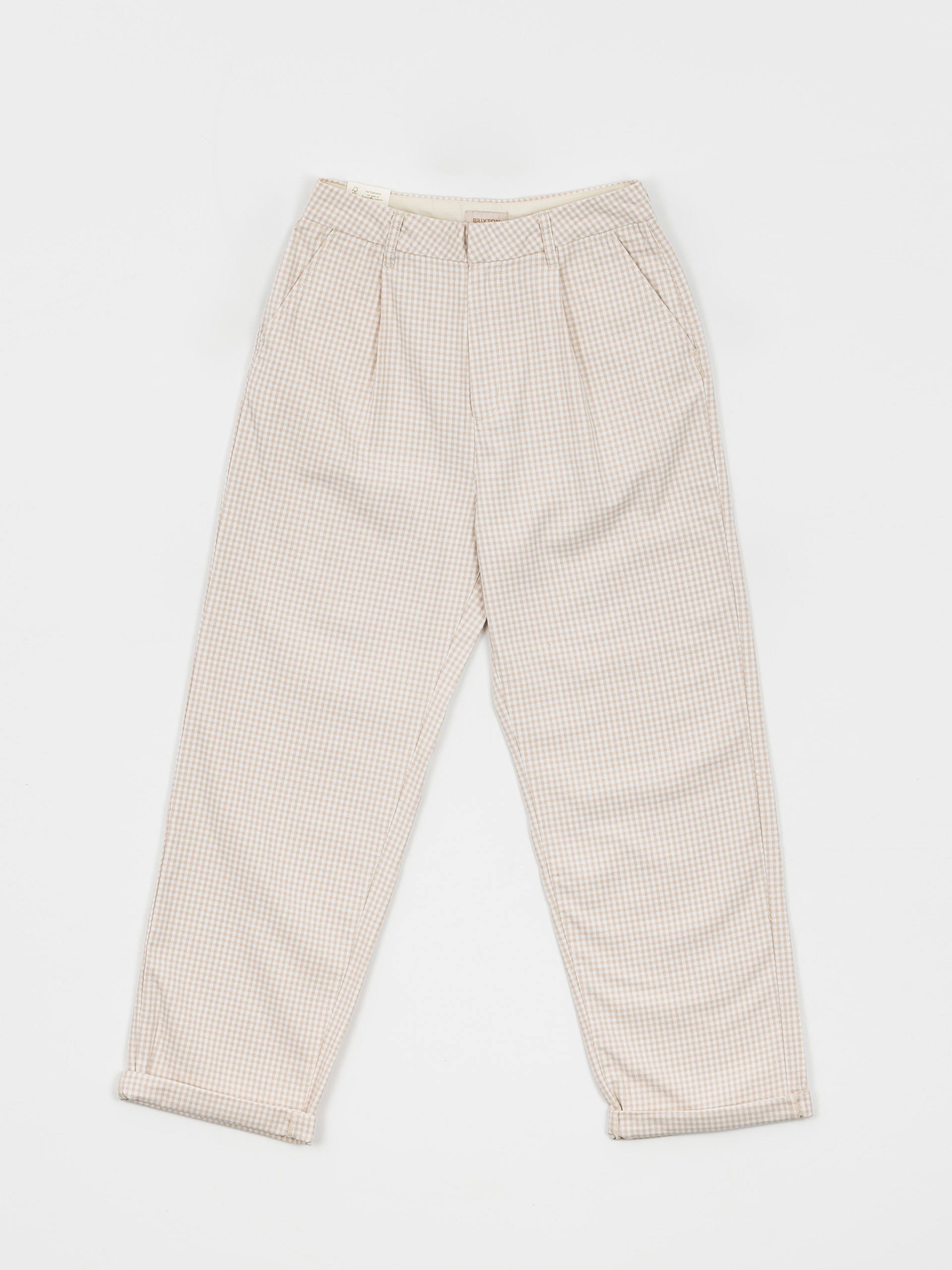 Spodnie Brixton Victory Trouser Wmn (beige gingham)