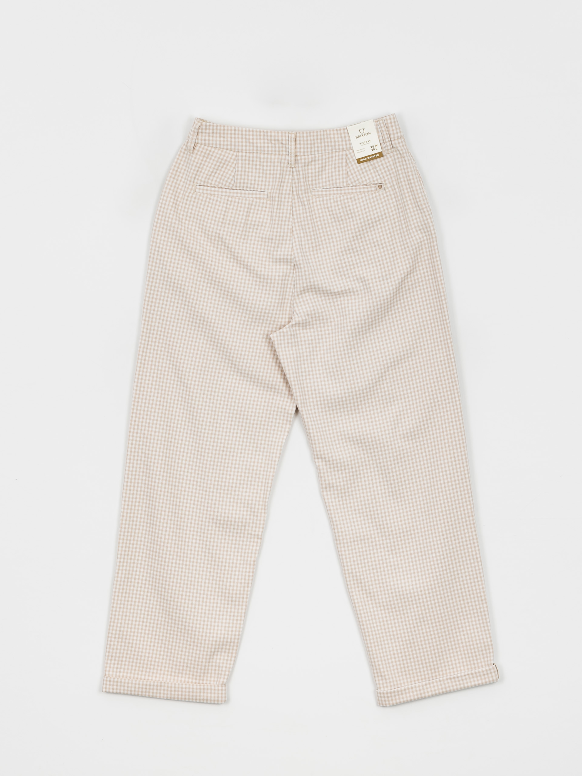 Spodnie Brixton Victory Trouser Wmn (beige gingham)