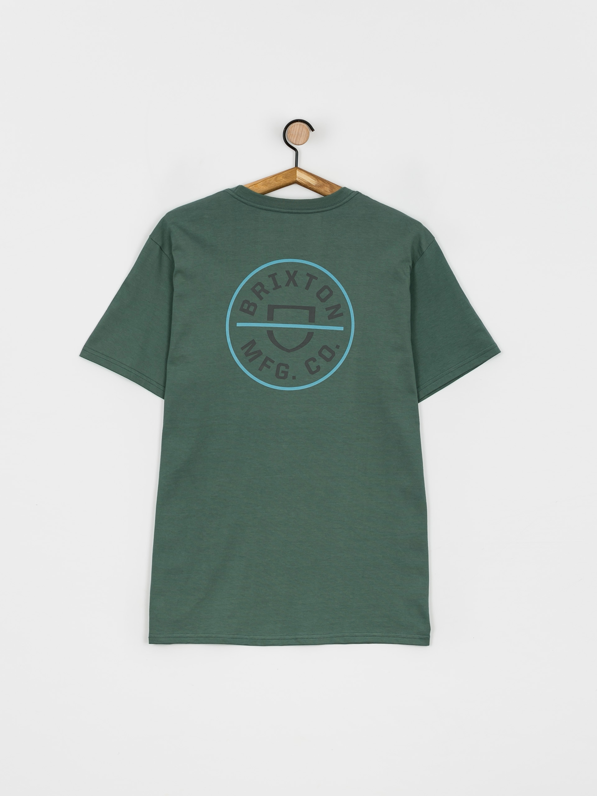 T-shirt Brixton Crest II (dark forest/teal/grey)