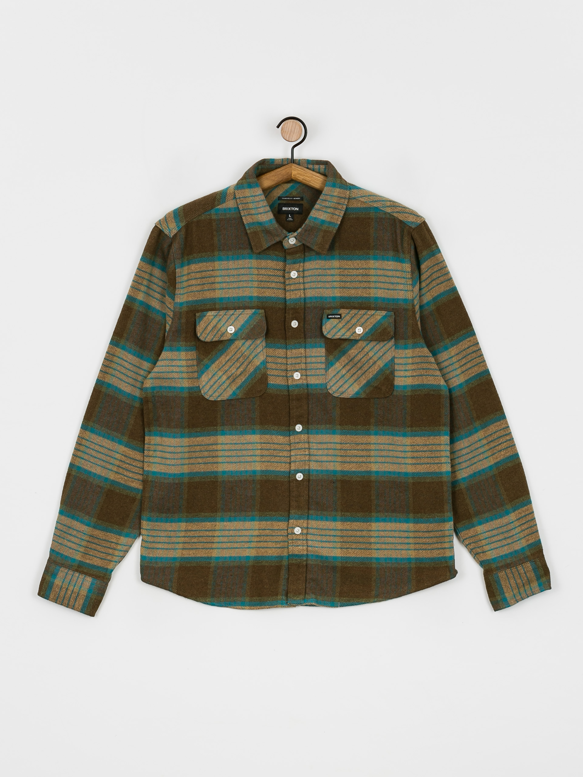 Koszula Brixton Bowery Flannel Ls (mojave/heather grey/desert pal)
