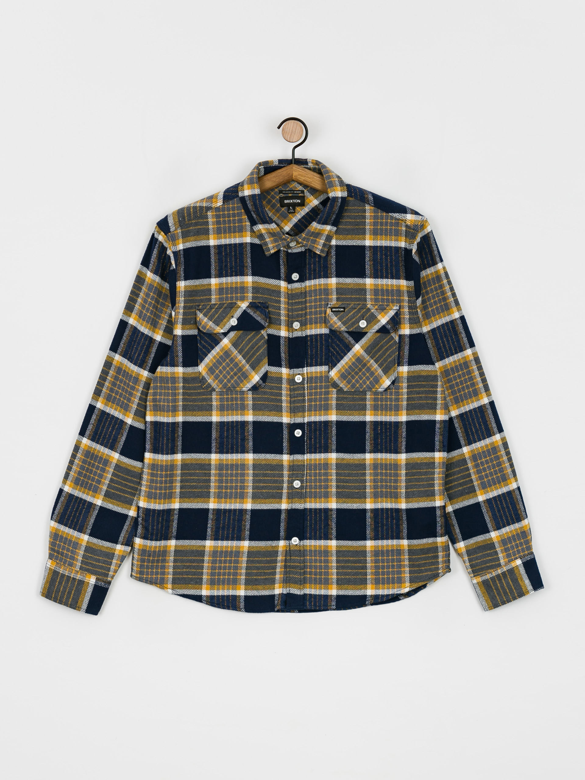 Koszula Brixton Bowery Flannel Ls (moonlit ocean/bright gold/off)