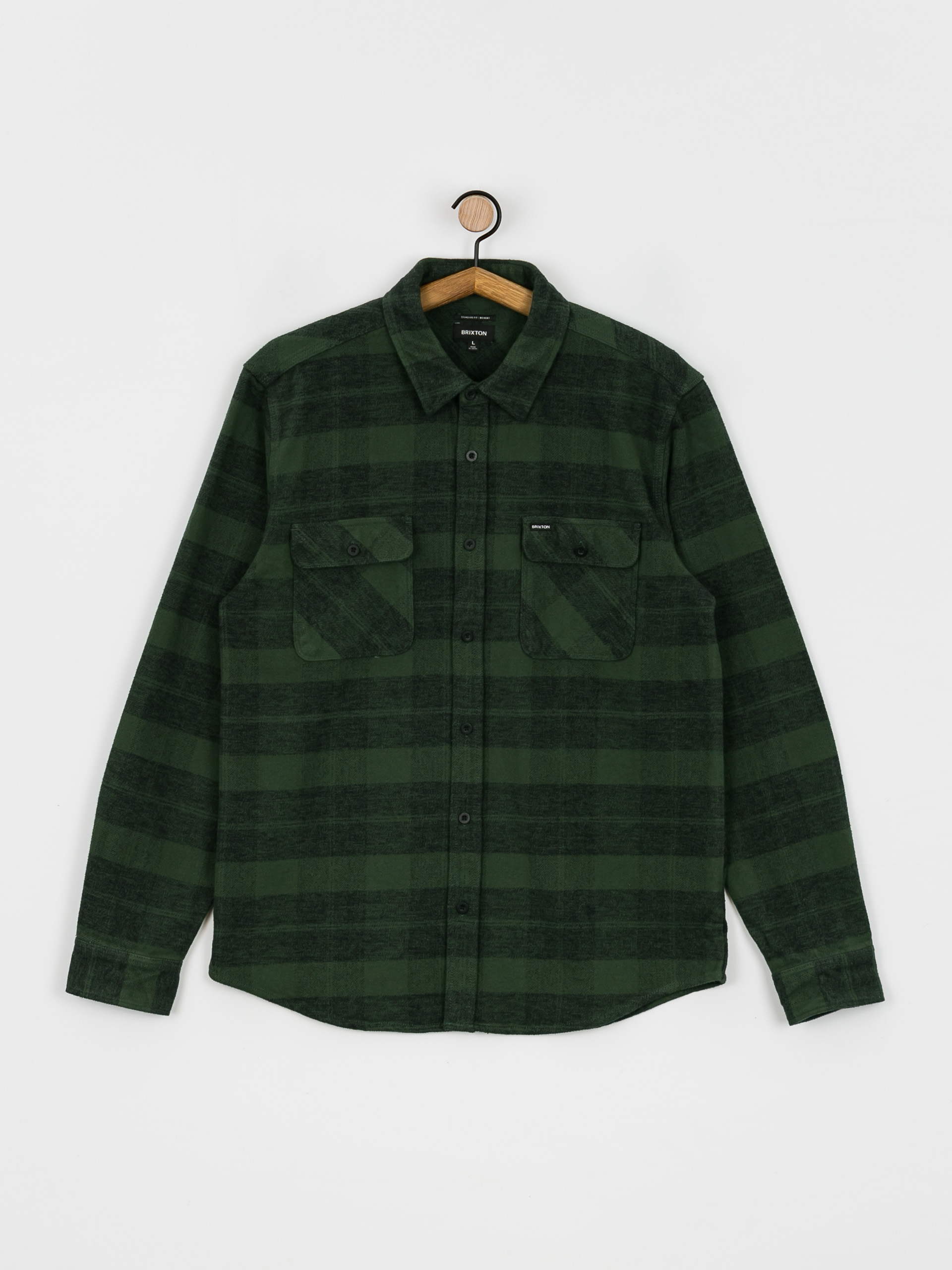 Koszula Brixton Bowery Heavy Weight Ls (forest green)