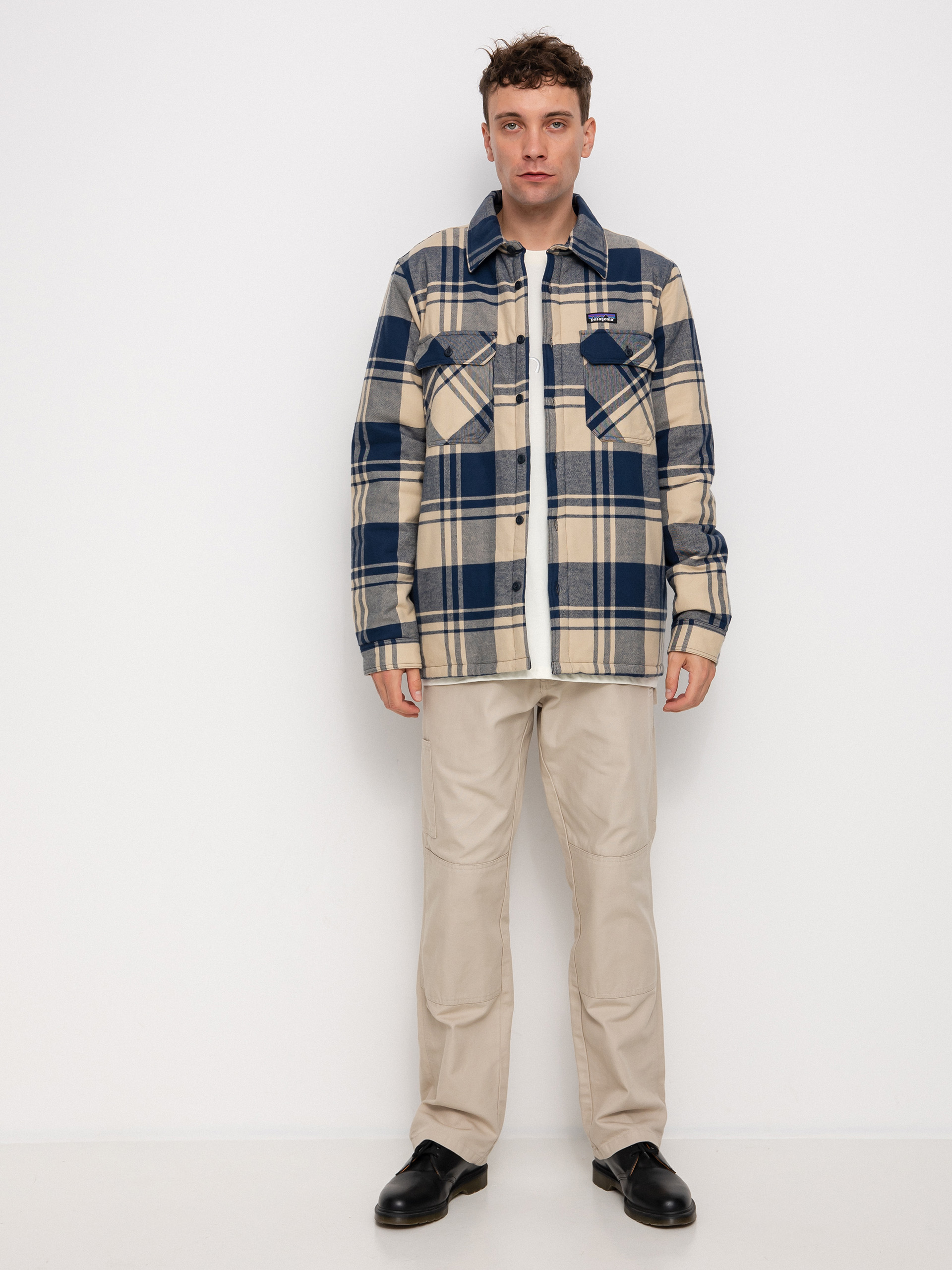 Kurtka Patagonia Insulated Organic Cotton Fjord Flannel (live oak/oar tan)