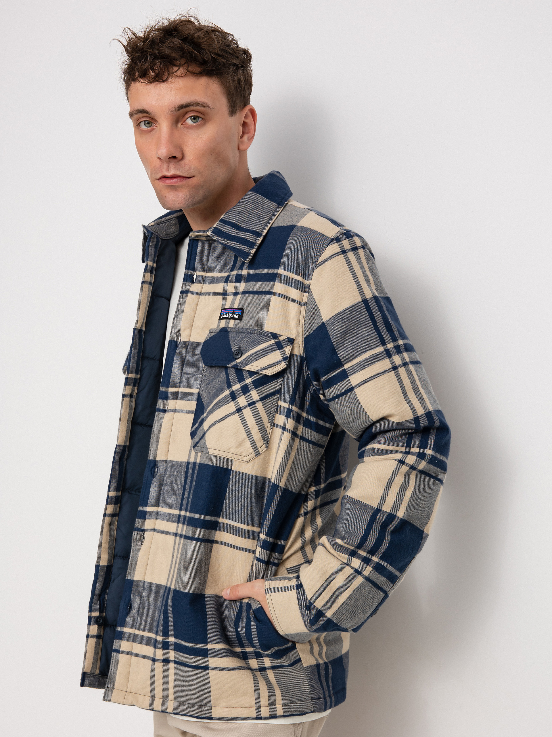 Kurtka Patagonia Insulated Organic Cotton Fjord Flannel (live oak/oar tan)