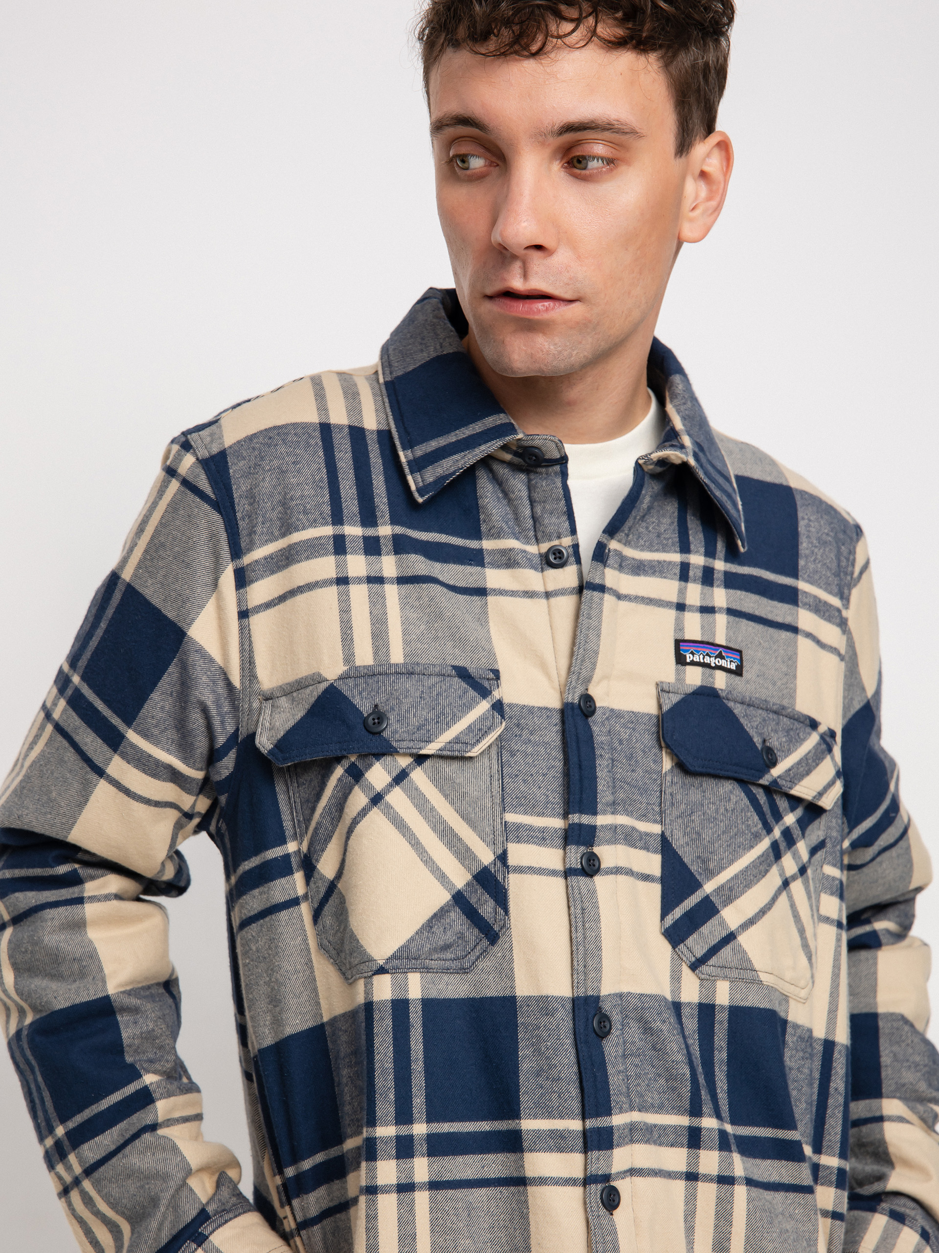 Kurtka Patagonia Insulated Organic Cotton Fjord Flannel (live oak/oar tan)