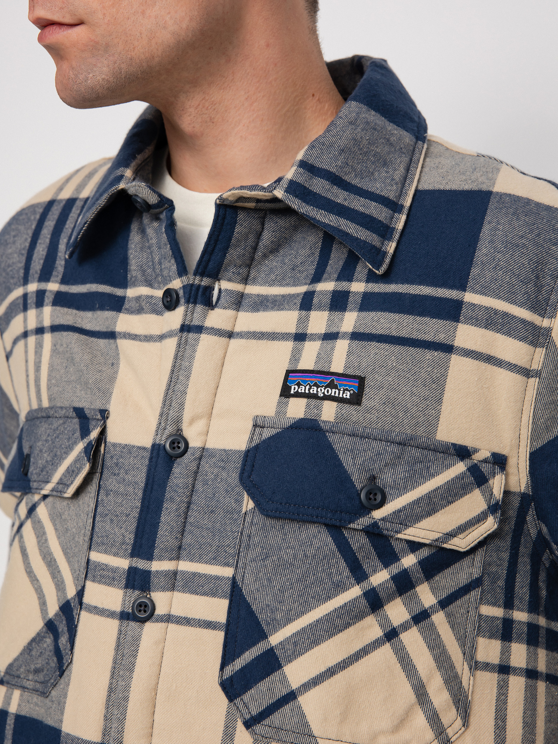 Kurtka Patagonia Insulated Organic Cotton Fjord Flannel (live oak/oar tan)