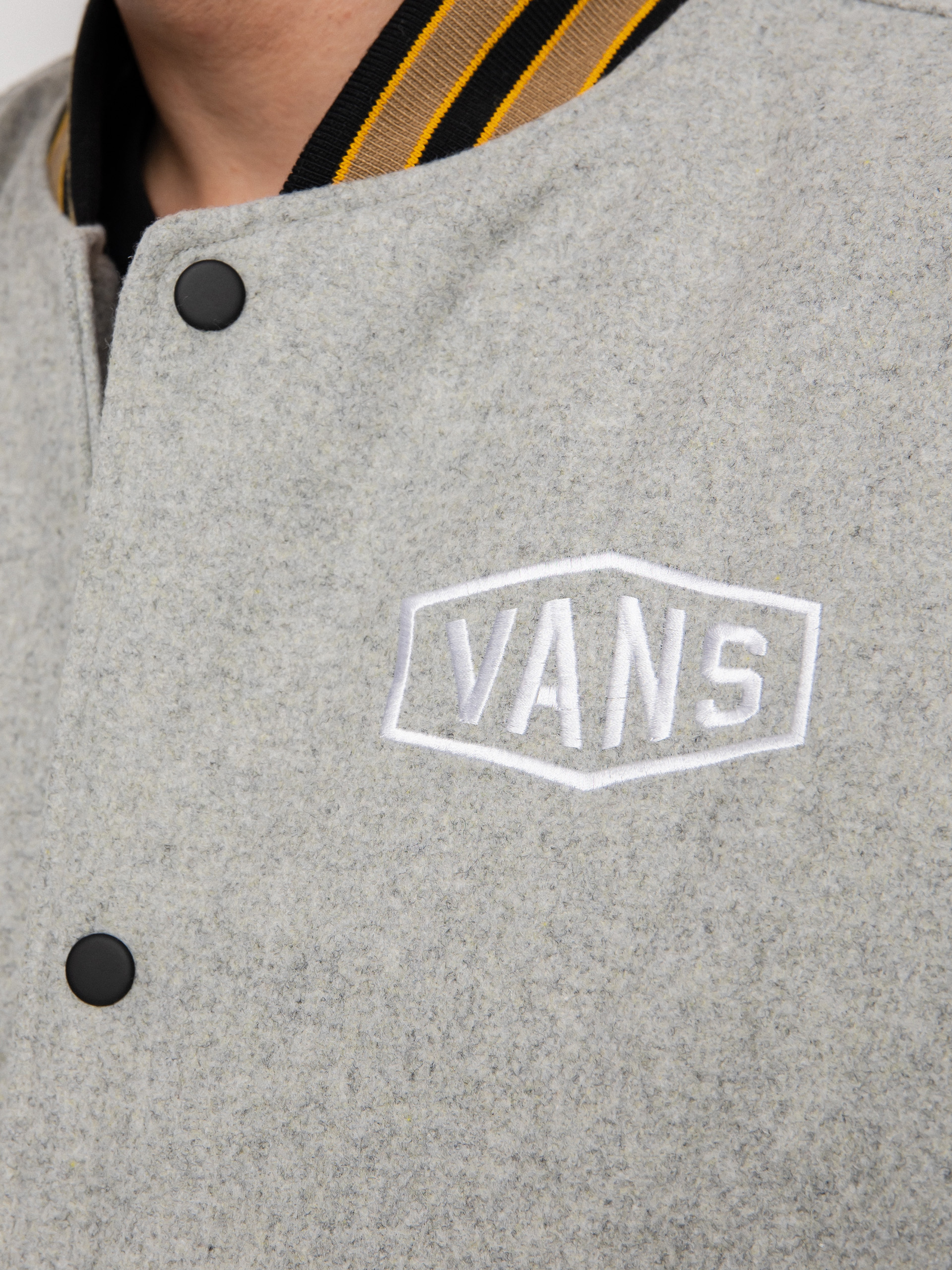 Kurtka Vans Checkerboard Research Varsity (checkerboard research charcoal heather/b)