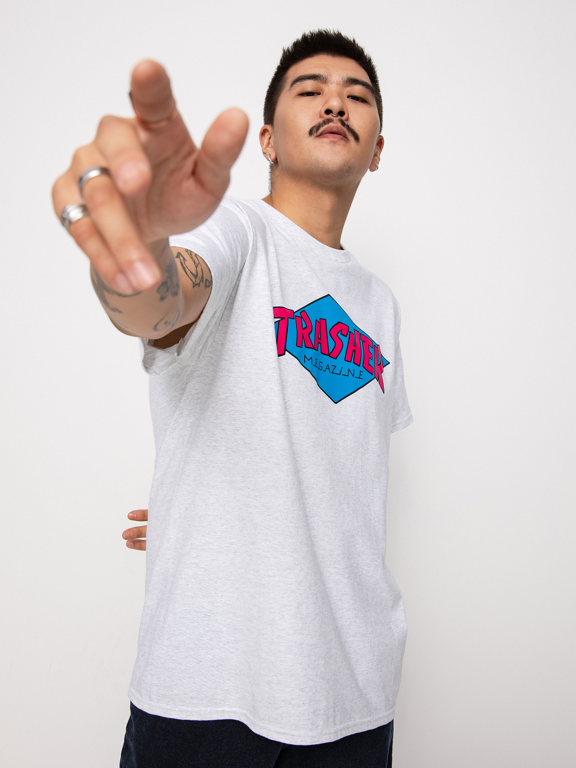 T-shirt Thrasher Trasher (ash grey)