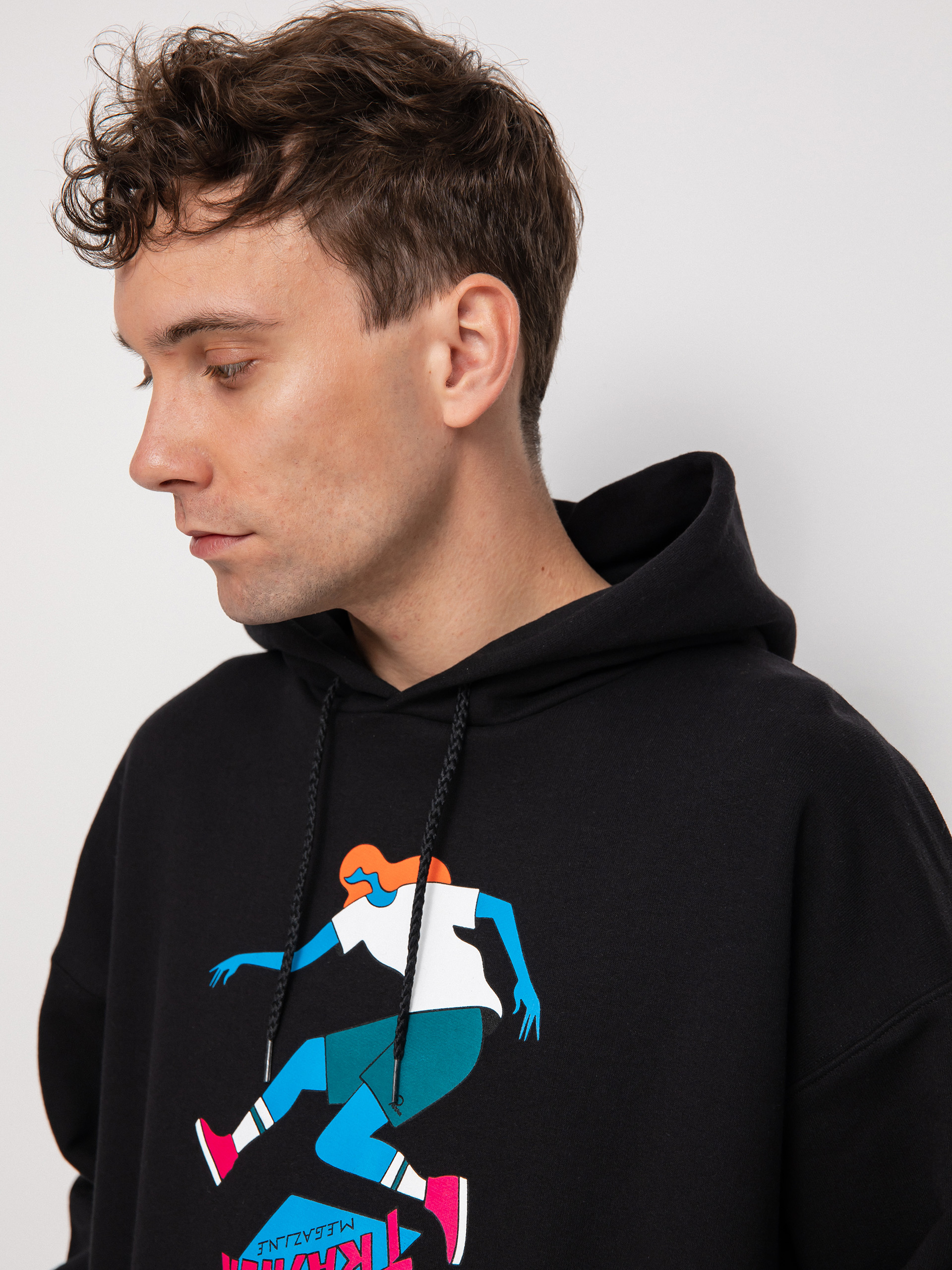 Bluza z kapturem Thrasher Trasher Tre HD (black)