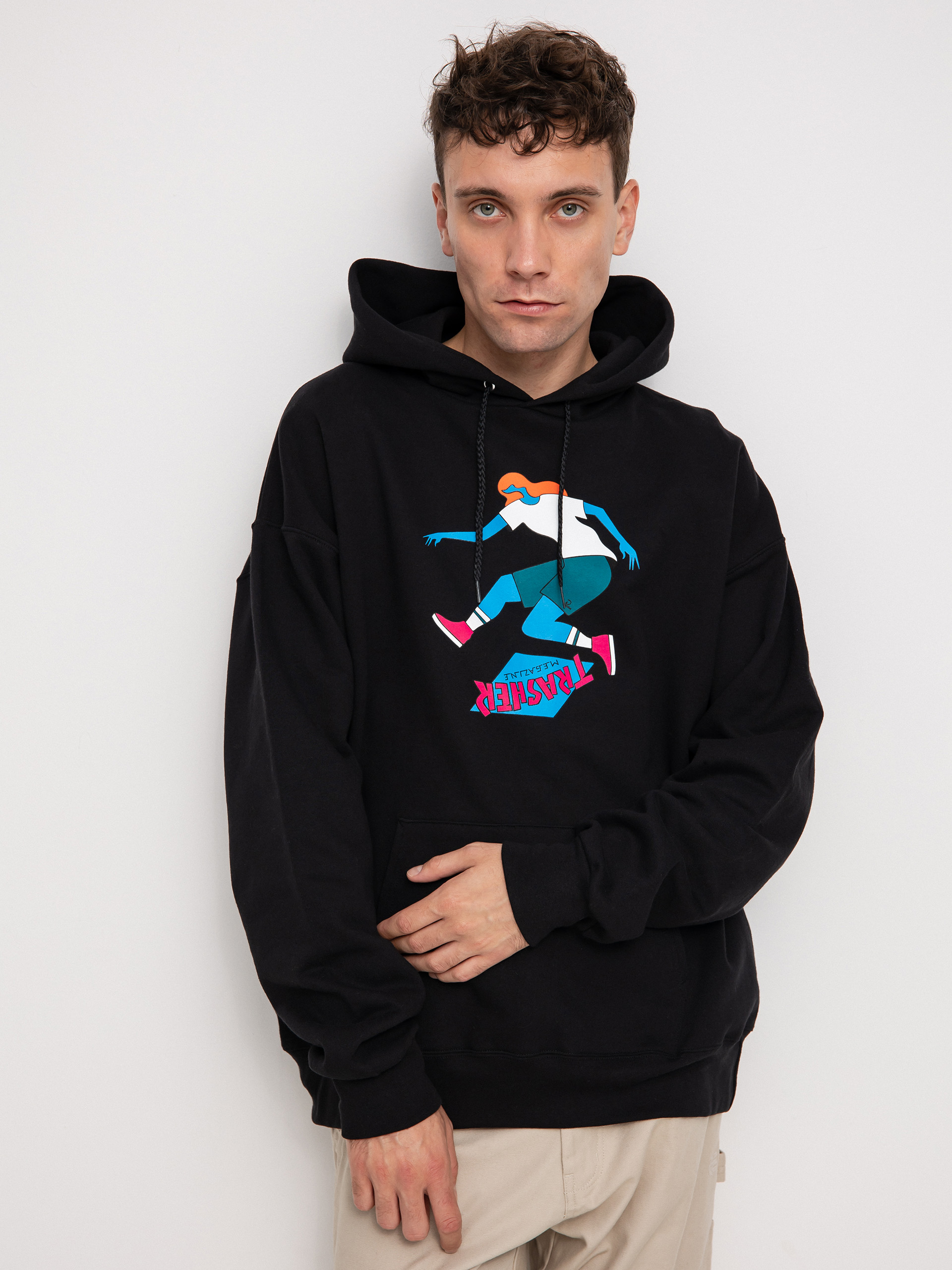 Bluza z kapturem Thrasher Trasher Tre HD (black)