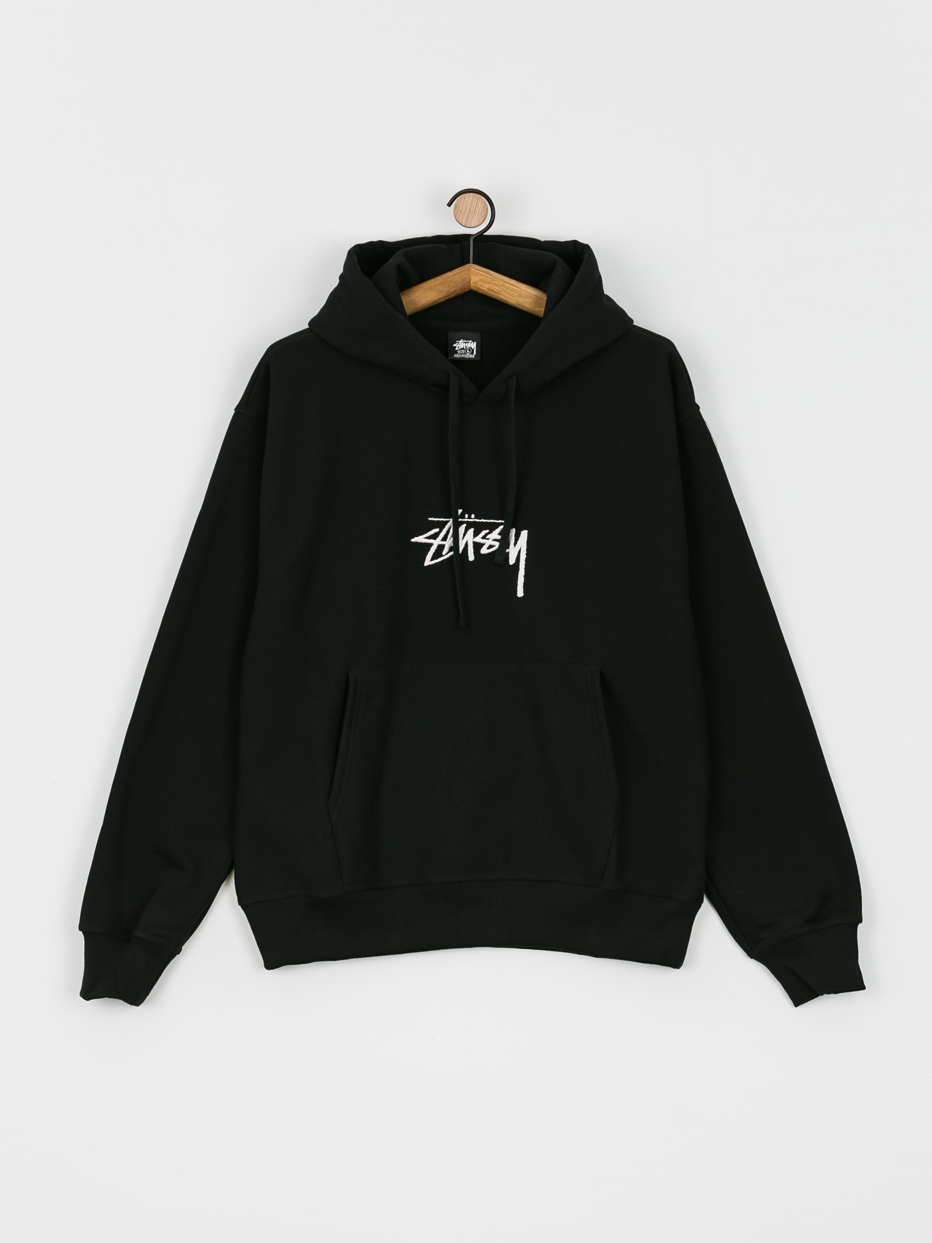 Bluza z kapturem Stussy Stock Logo App. HD (black)