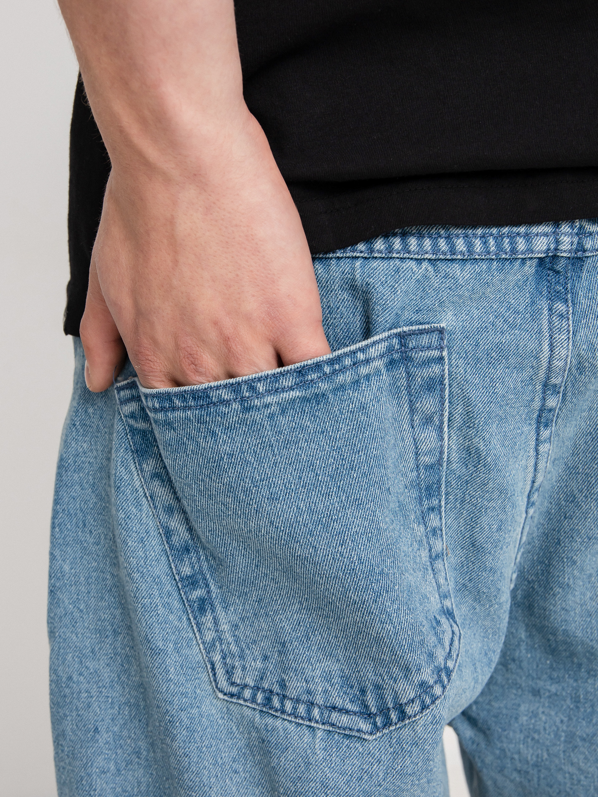 ★SUPERSUB★ Cat Washing String Wide Denim Pants Light Blue LTS Tall Women's Light Blue Drawstring Wide Leg Jeans | Long