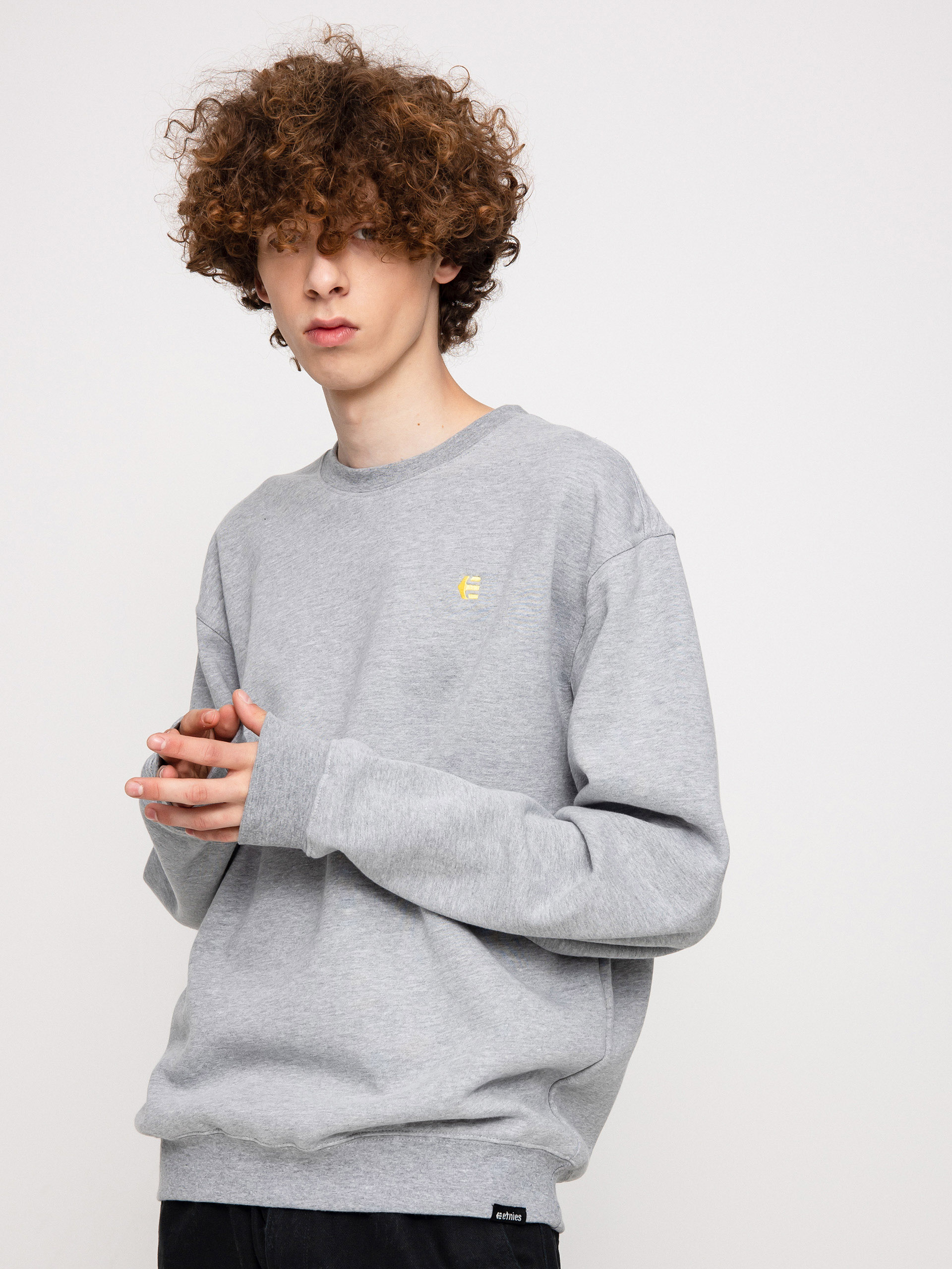 Bluza Etnies Icon Crew (grey/yellow)