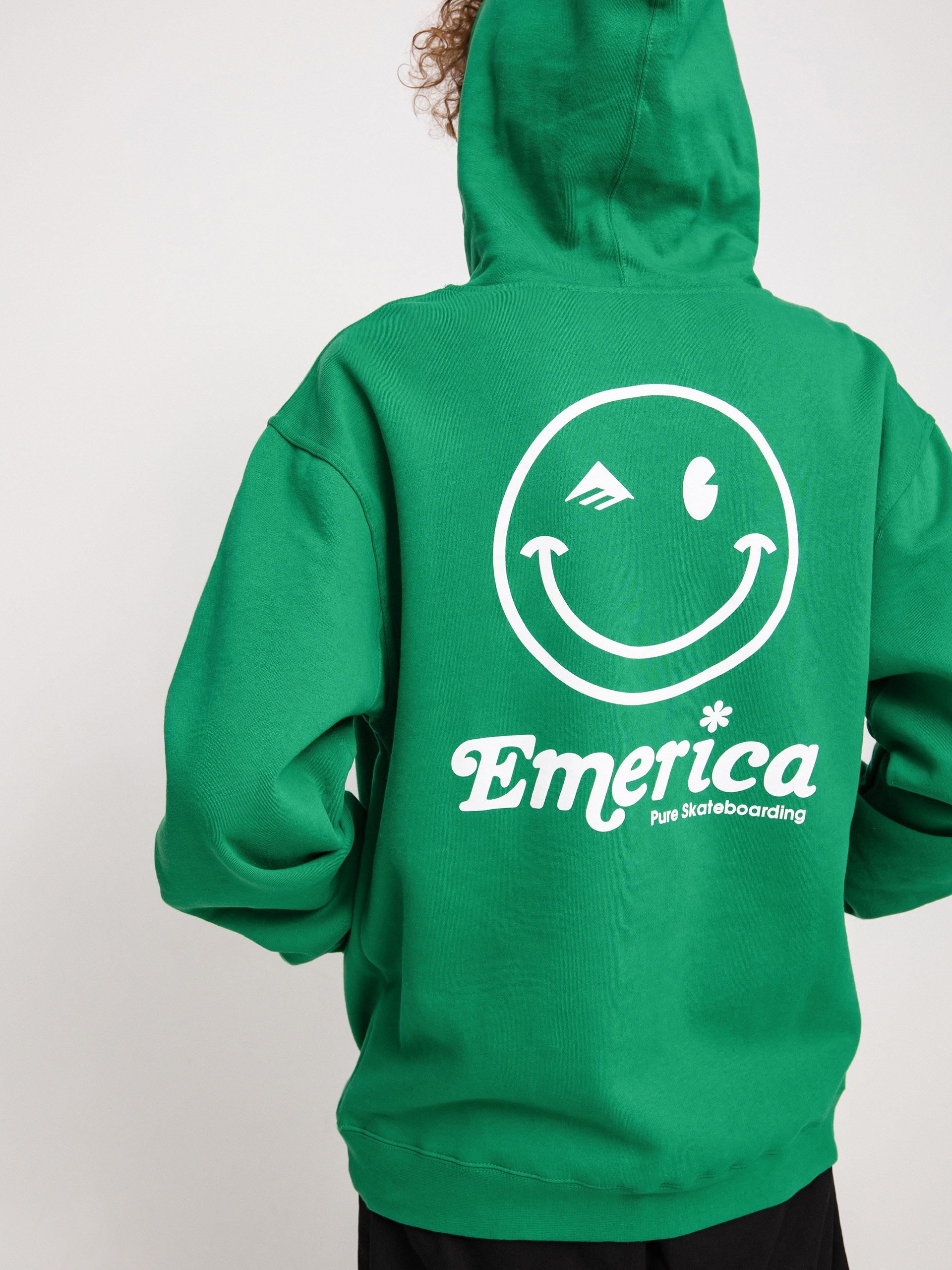 Bluza z kapturem Emerica Happy Face (kelly green)