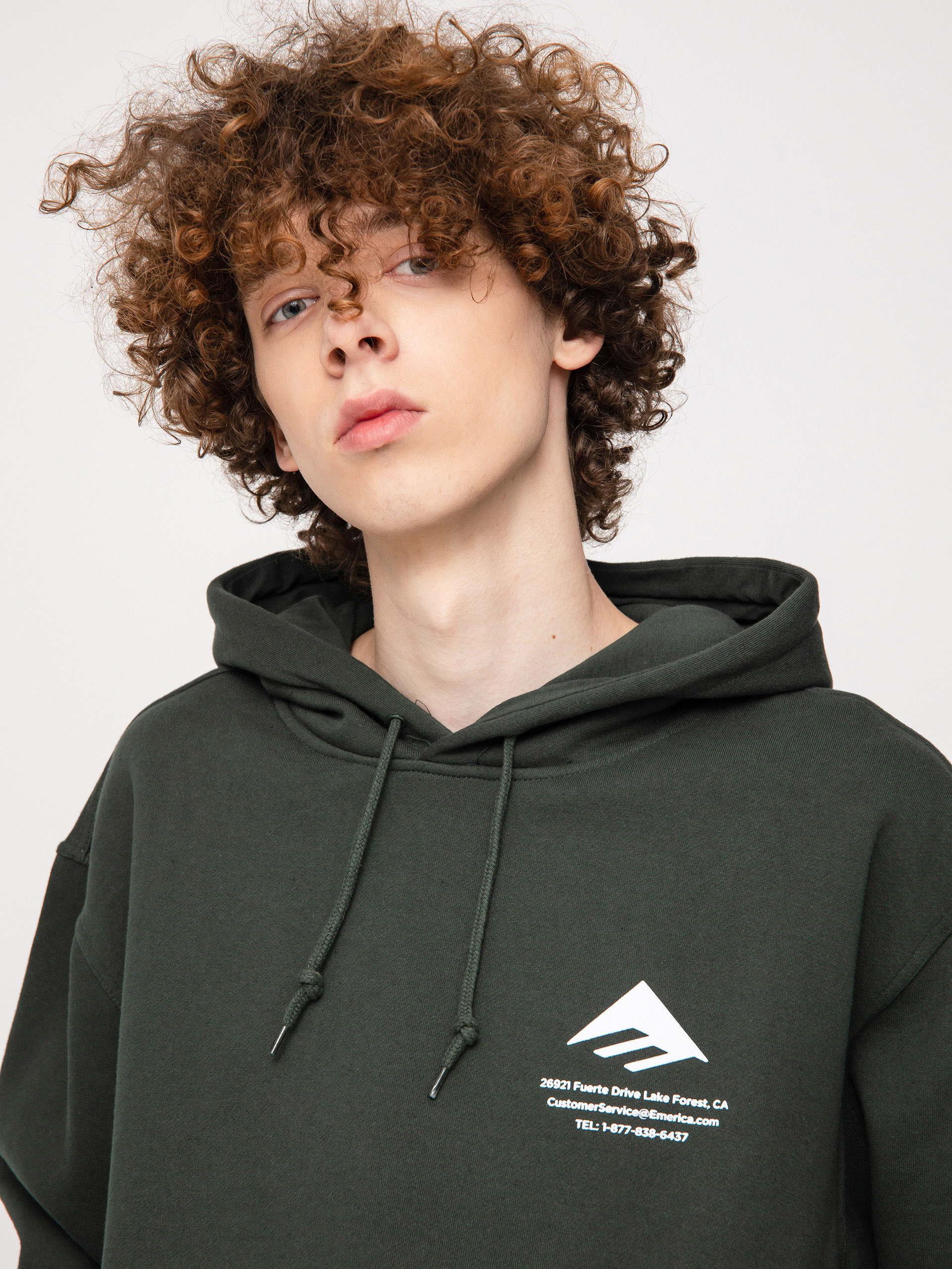 Bluza z kapturem Emerica Logo Lockup (hunter green)