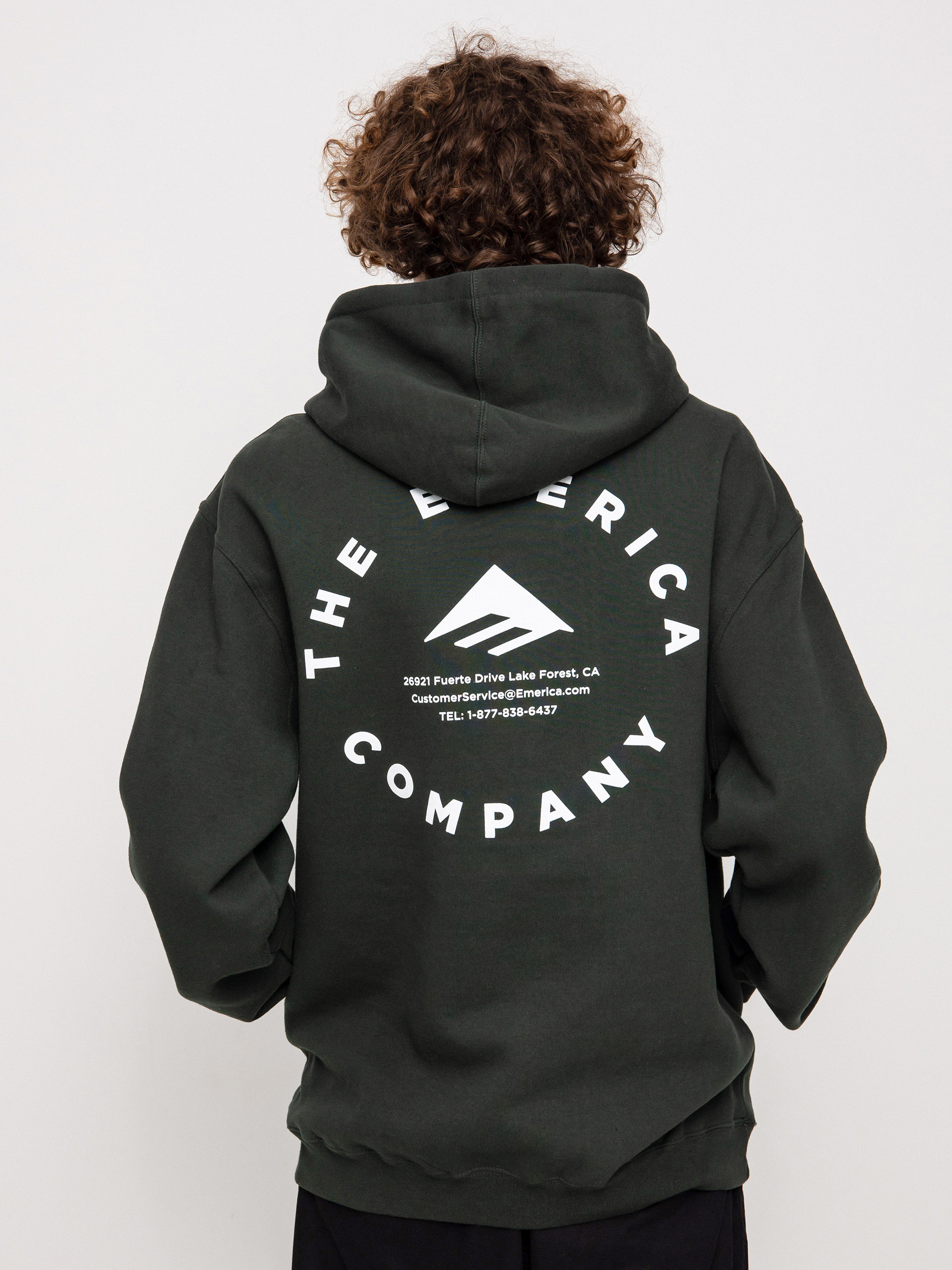 Bluza z kapturem Emerica Logo Lockup (hunter green)