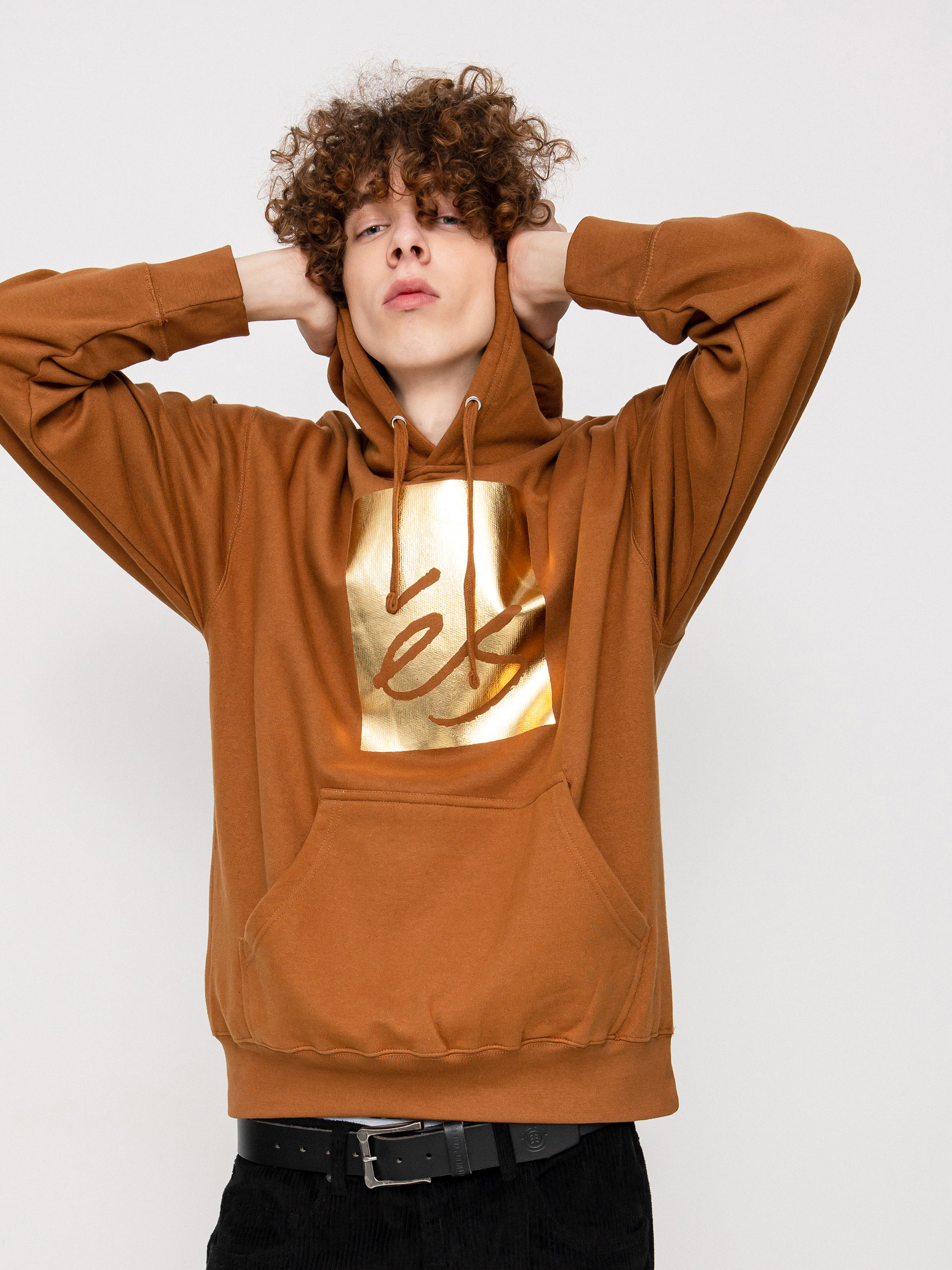 Bluza z kapturem eS Main Block HD (brown)