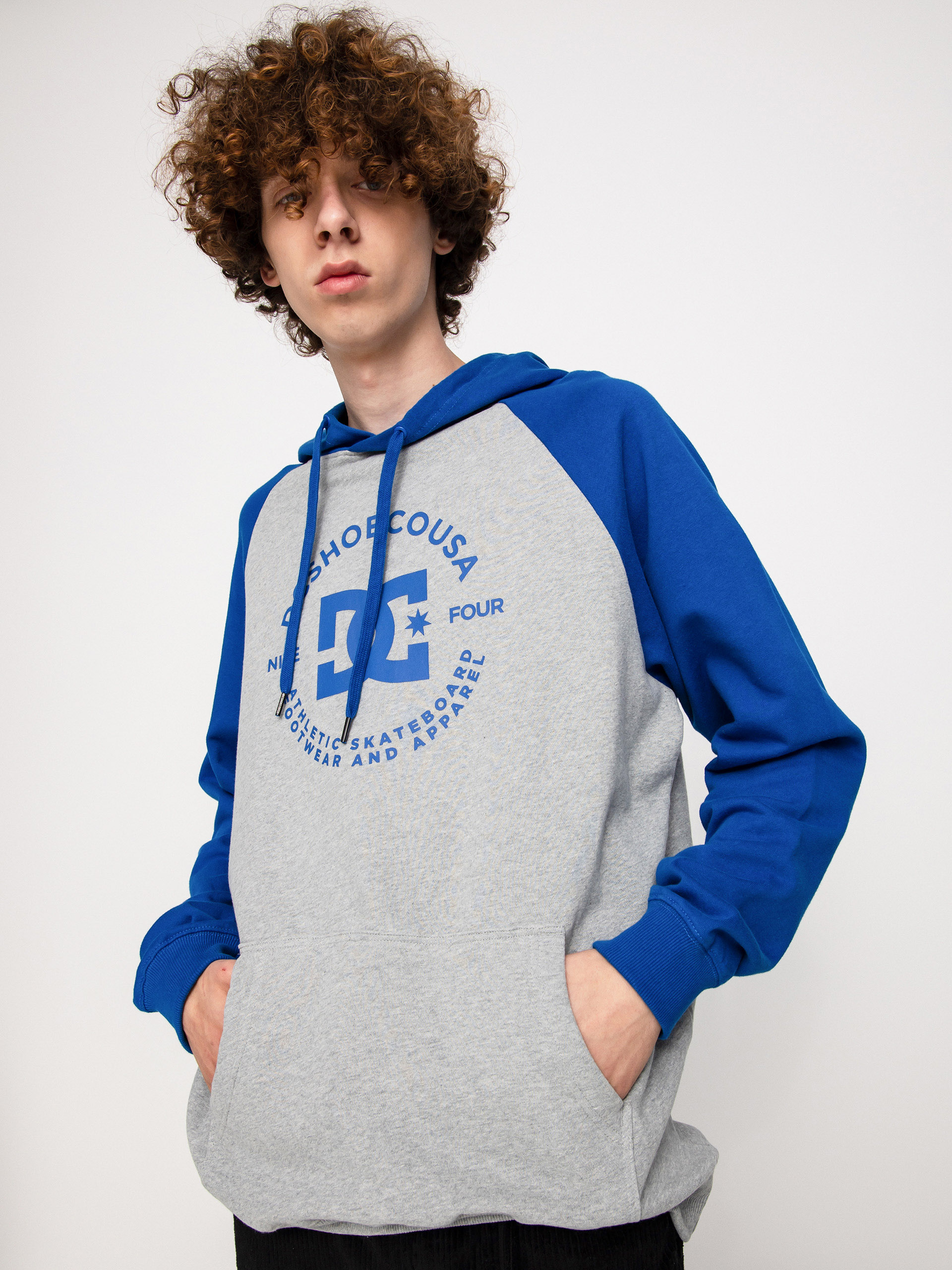 Bluza z kapturem DC Star Pilot Raglan HD (heather grey/turkish)