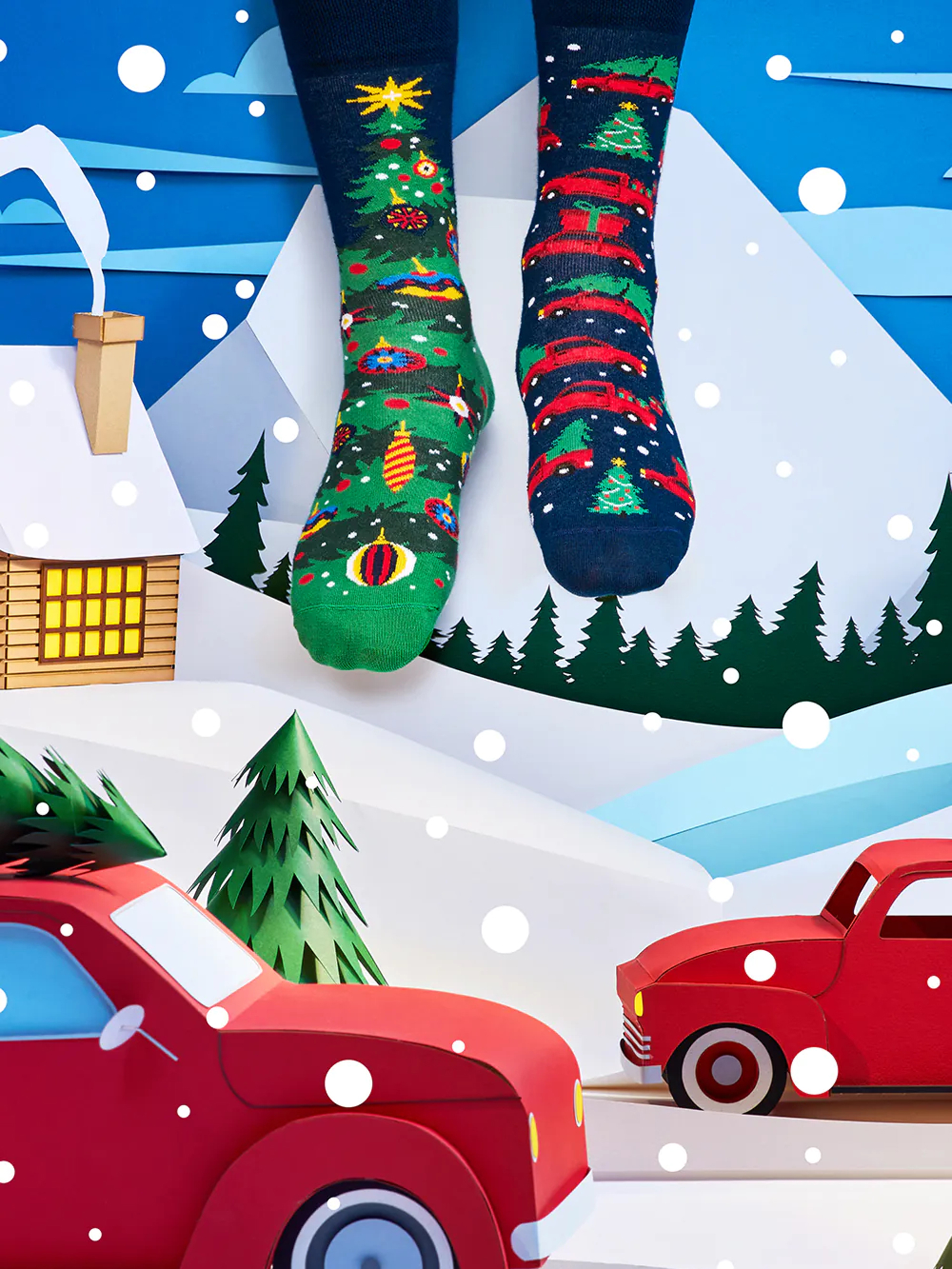 Skarpetki Many Mornings X-Mas Tree (navy/green)