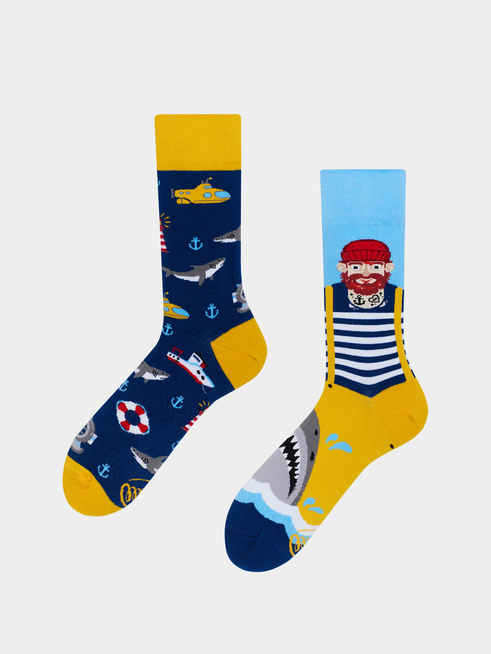 Skarpetki Many Mornings Fishers Tale (blue/yellow)