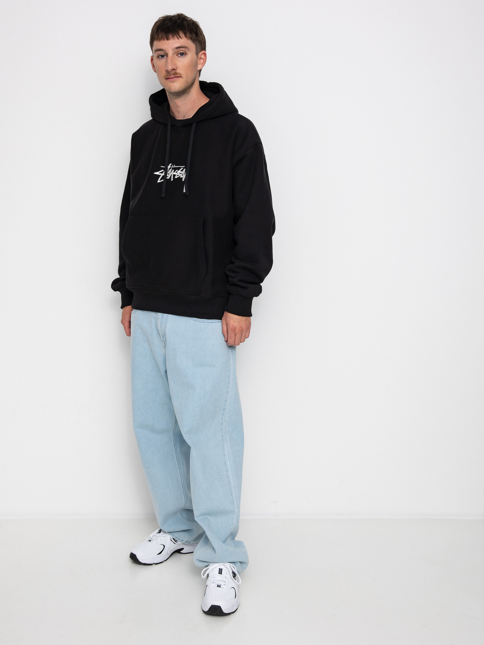 Bluza z kapturem Stussy Stock Logo App. HD (black)