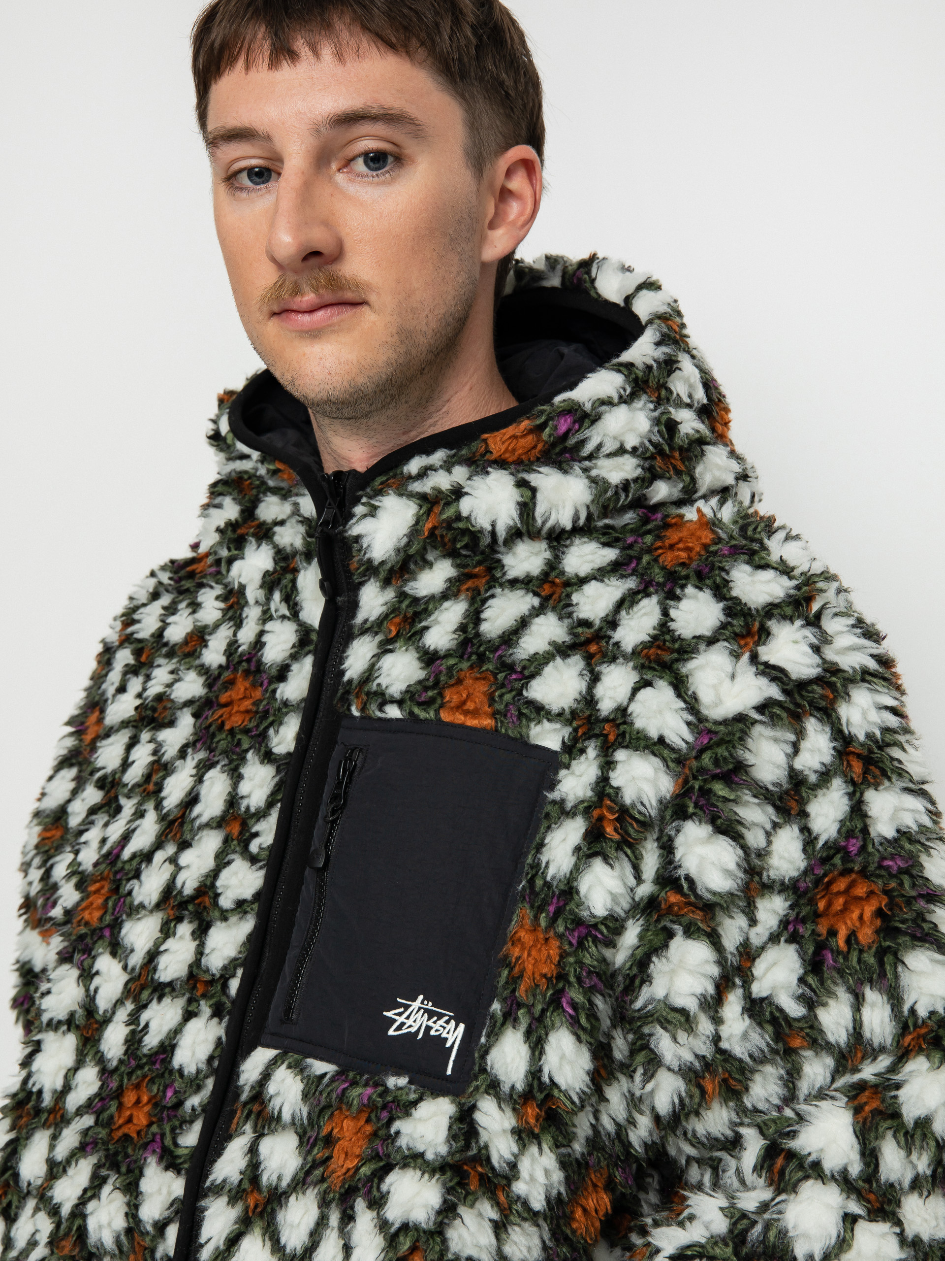 Kurtka Stussy Pattern Sherpa (natural)