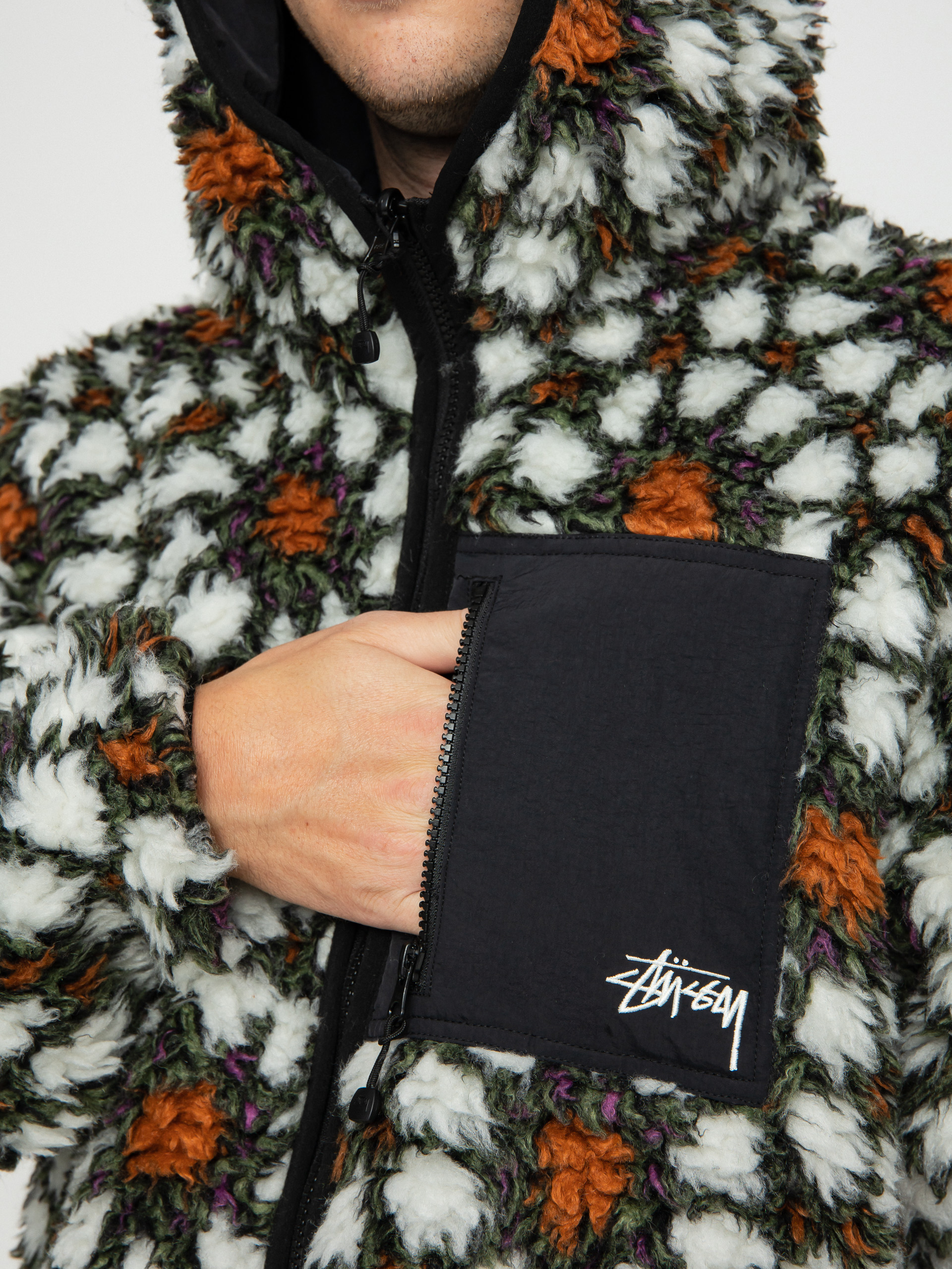 Kurtka Stussy Pattern Sherpa (natural)