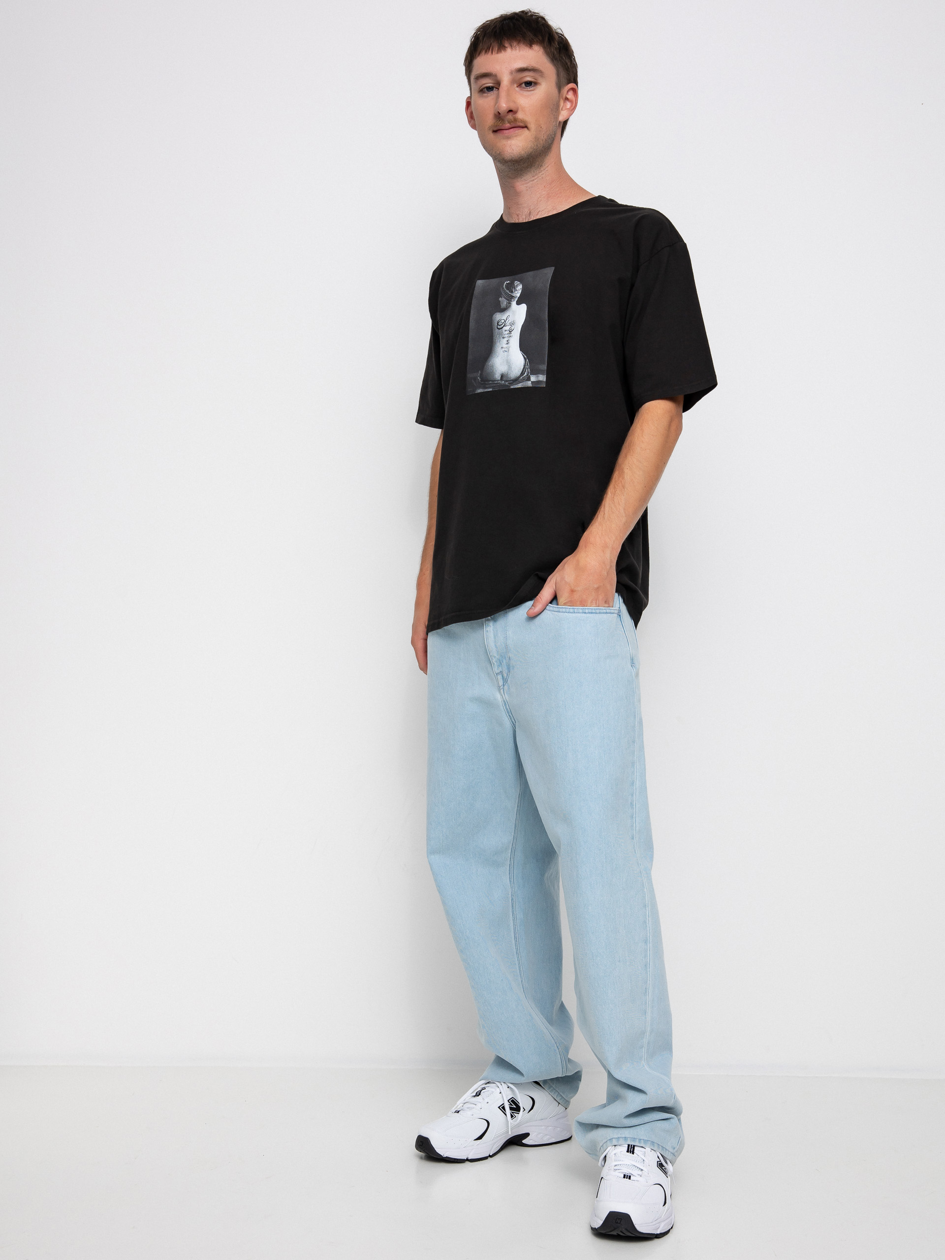 T-shirt Stussy Le Violon Pig. Dyed (black)