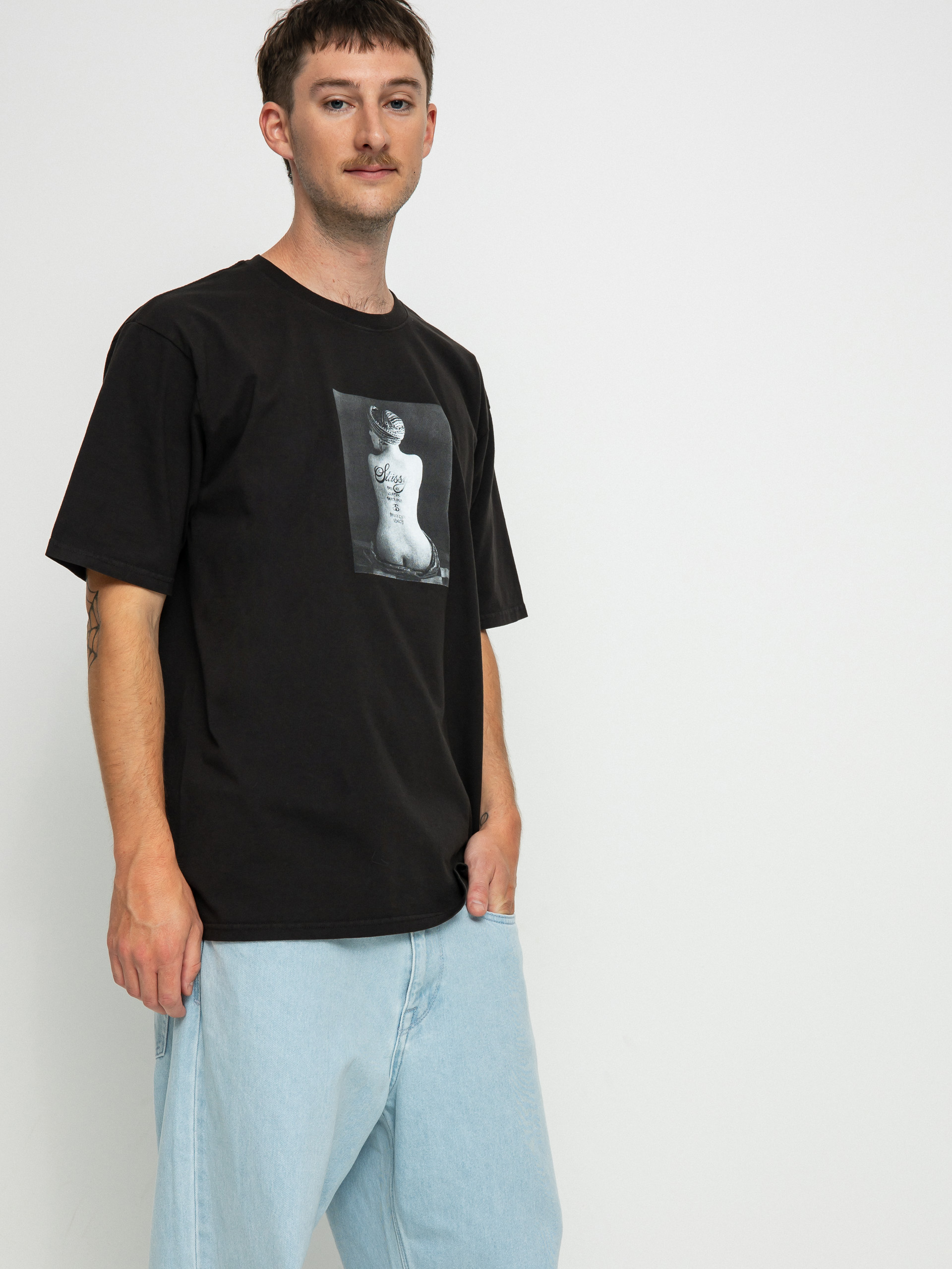 T-shirt Stussy Le Violon Pig. Dyed (black)
