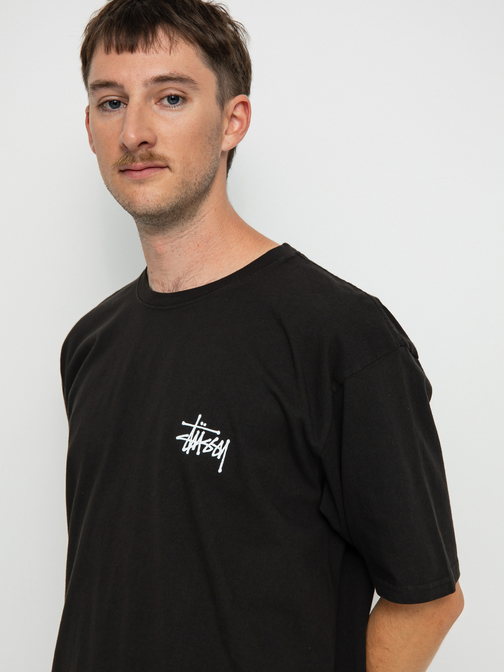 T-shirt Stussy Basic Stussy Pig. Dyed (black)