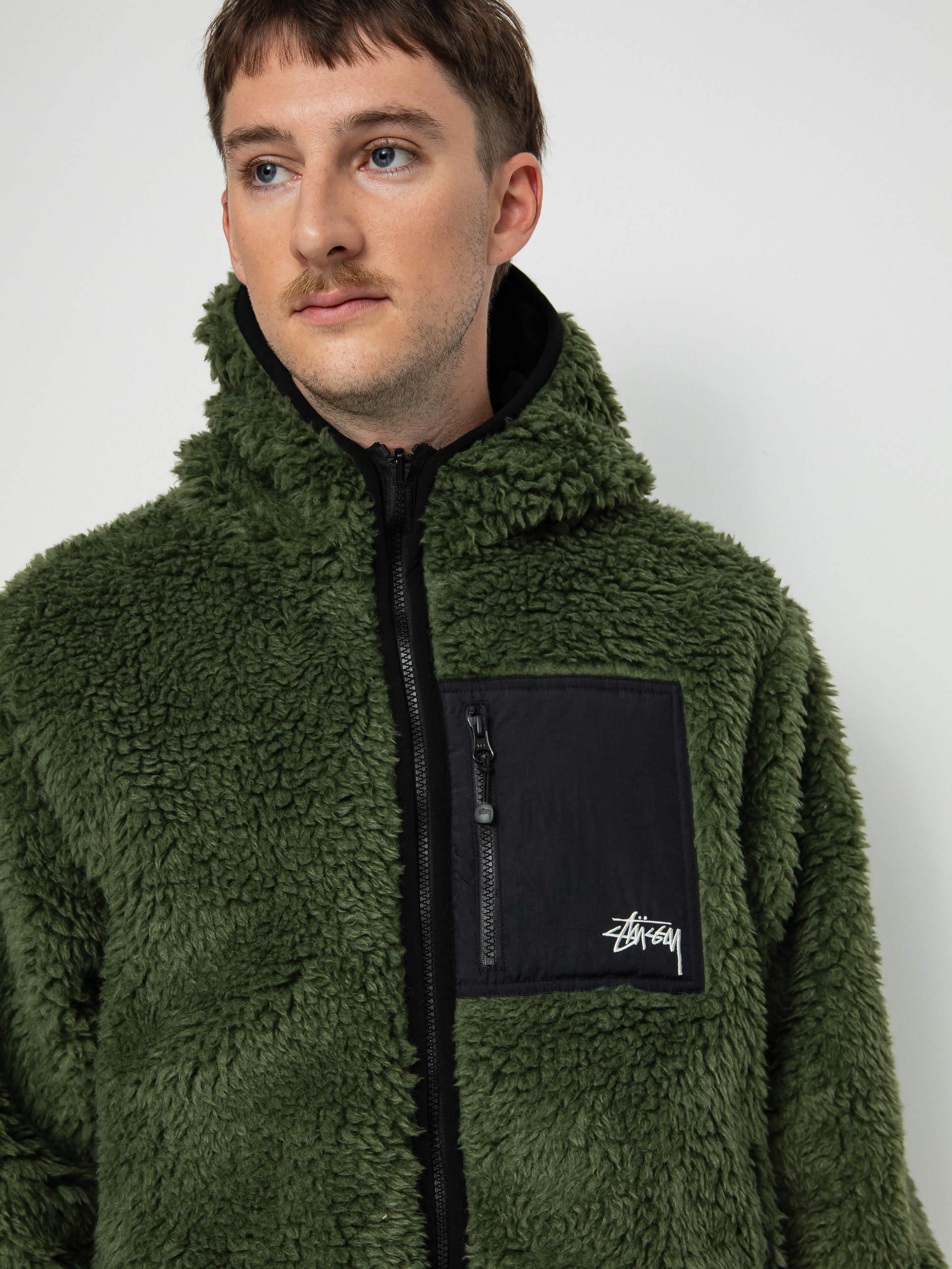 Kurtka Stussy Sherpa (olive)