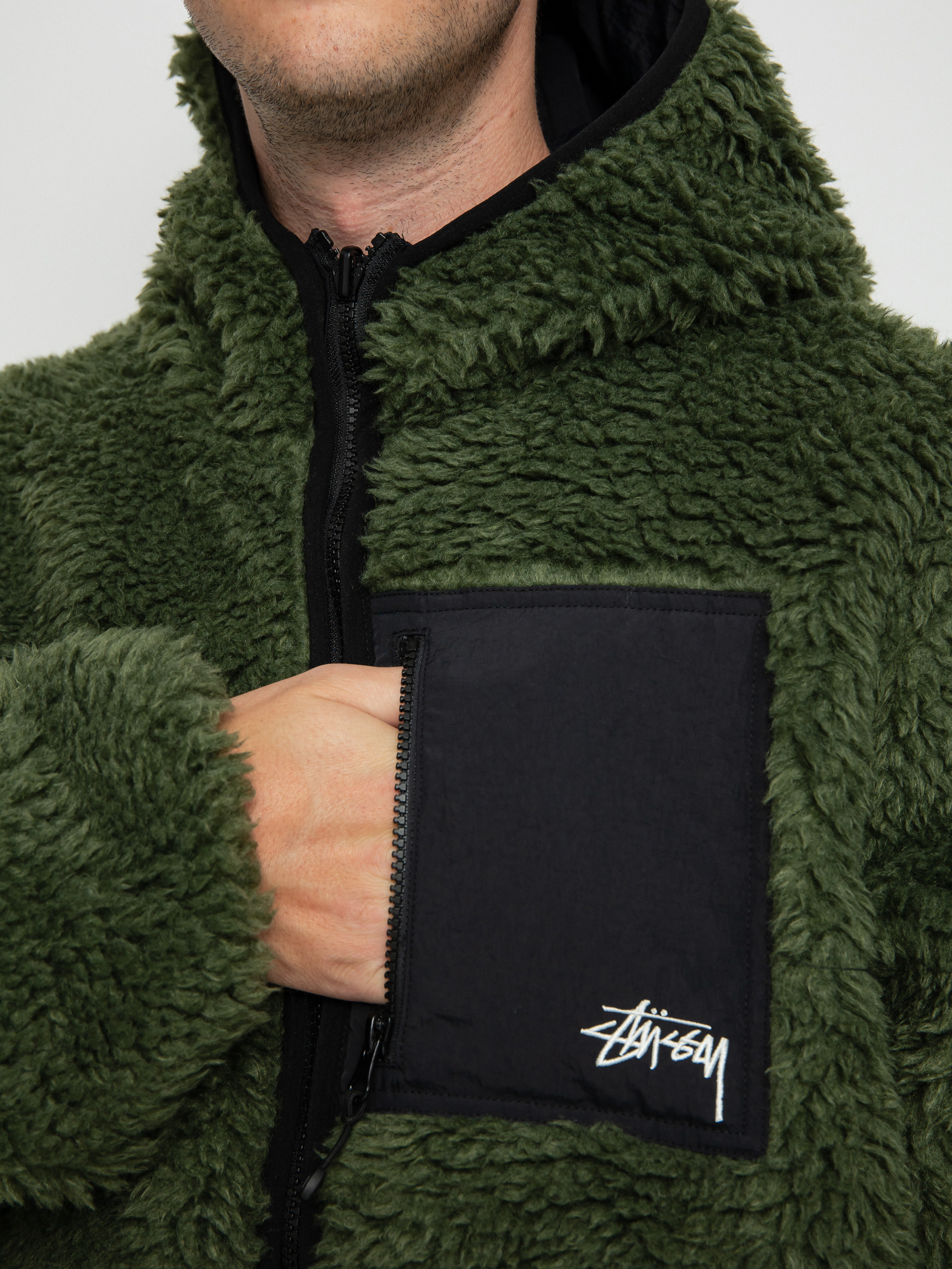 Kurtka Stussy Sherpa (olive)
