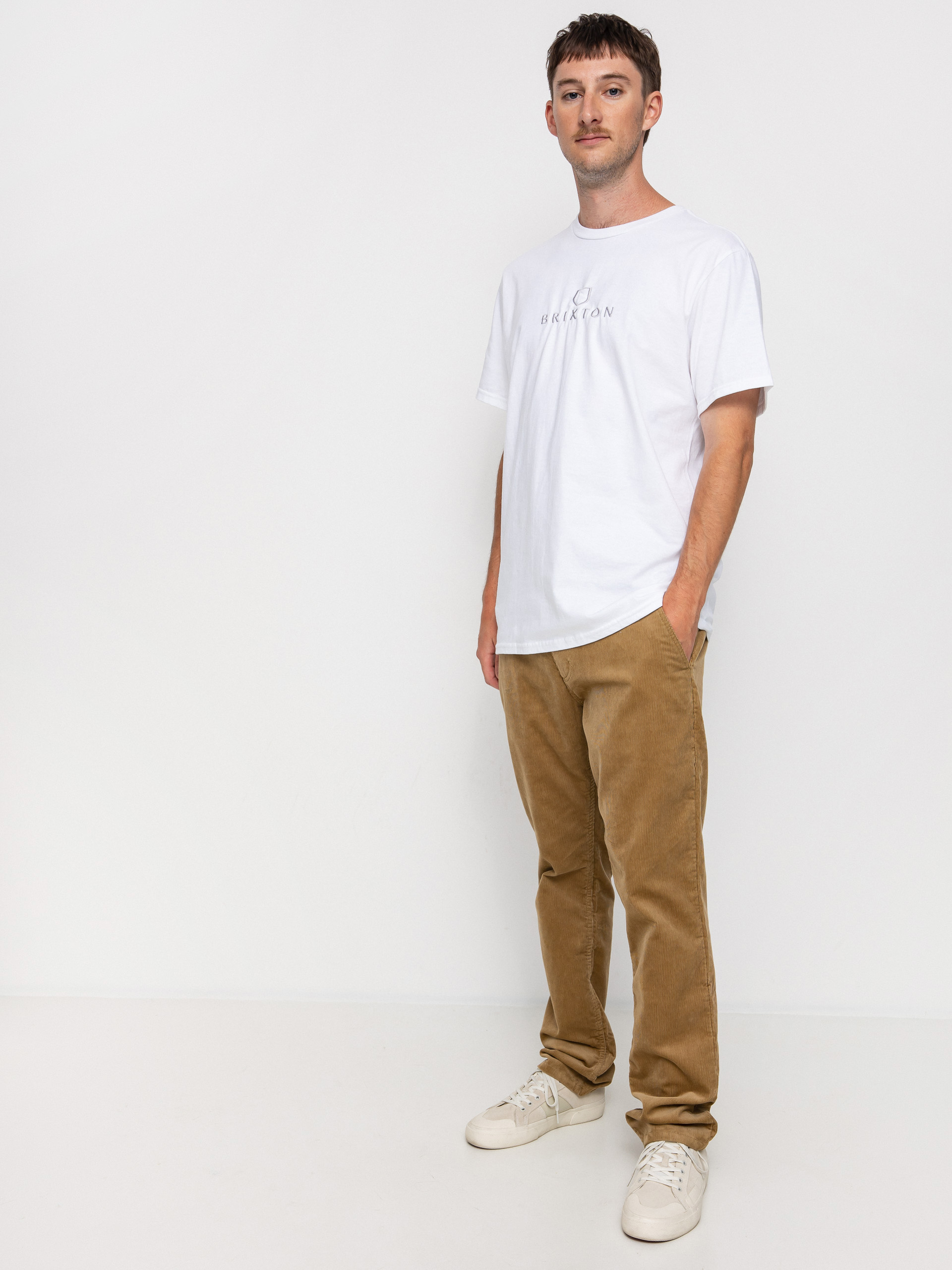 T-shirt Brixton Alpha Thread (white/white)