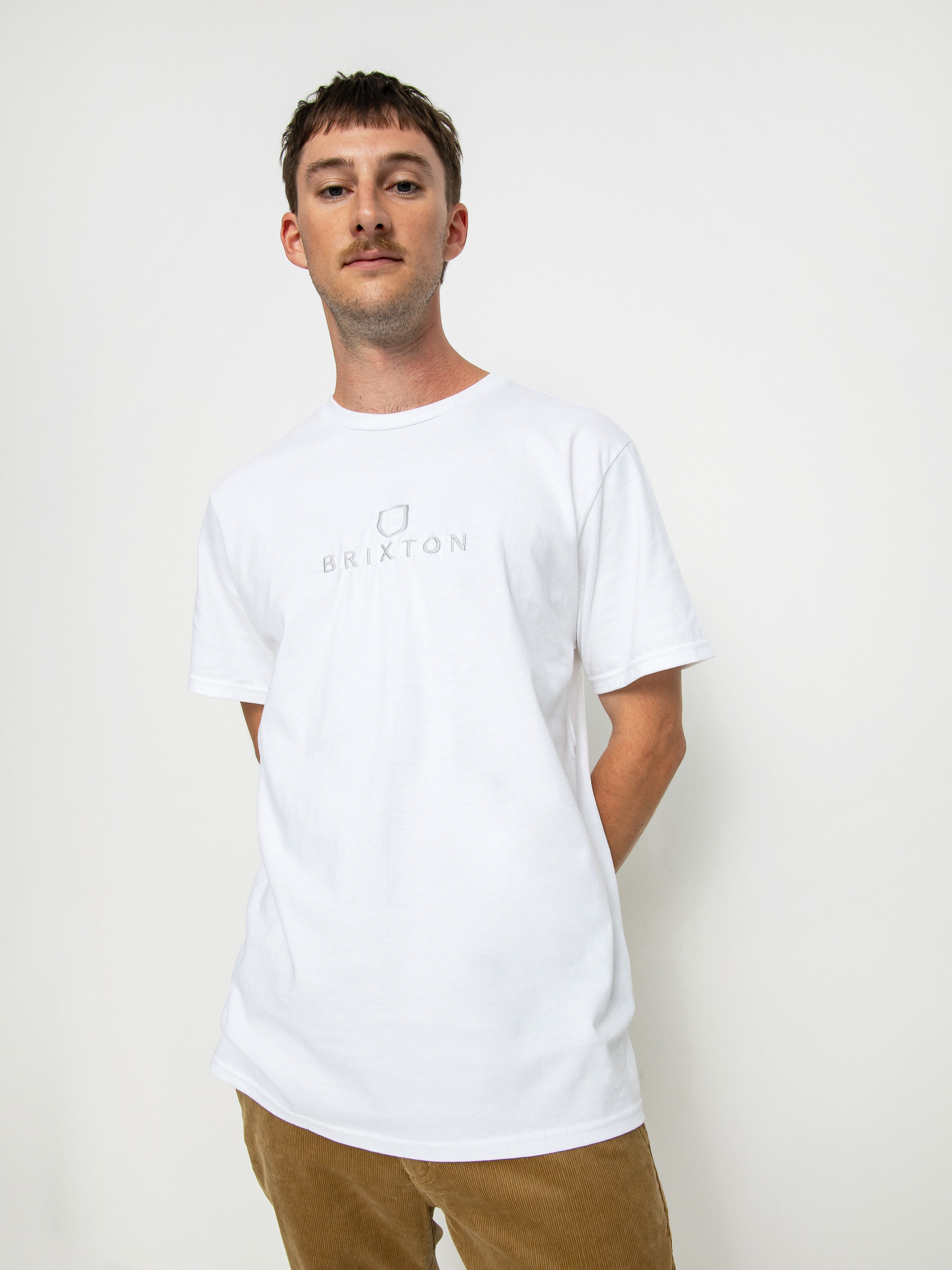 T-shirt Brixton Alpha Thread (white/white)
