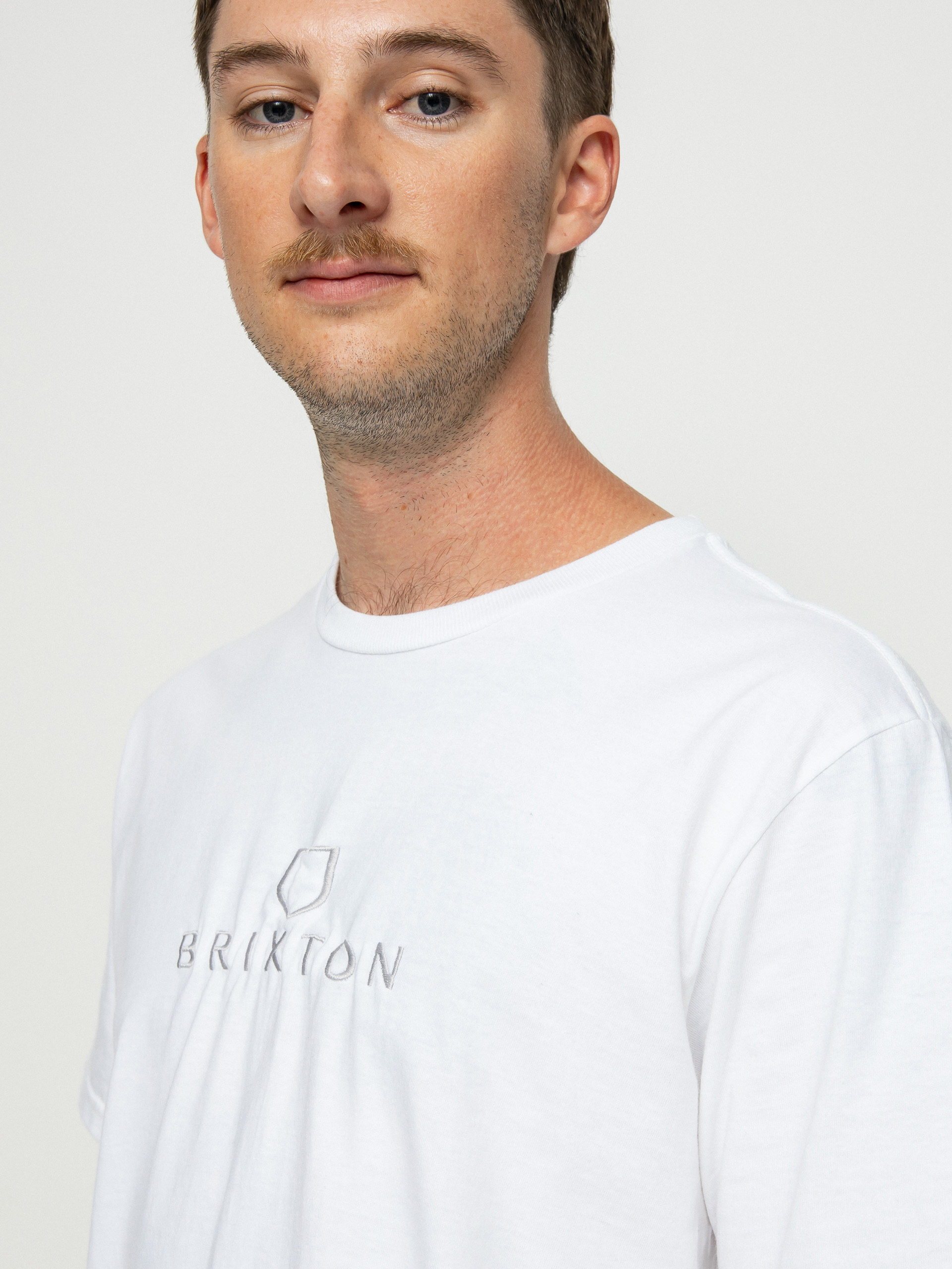 T-shirt Brixton Alpha Thread (white/white)