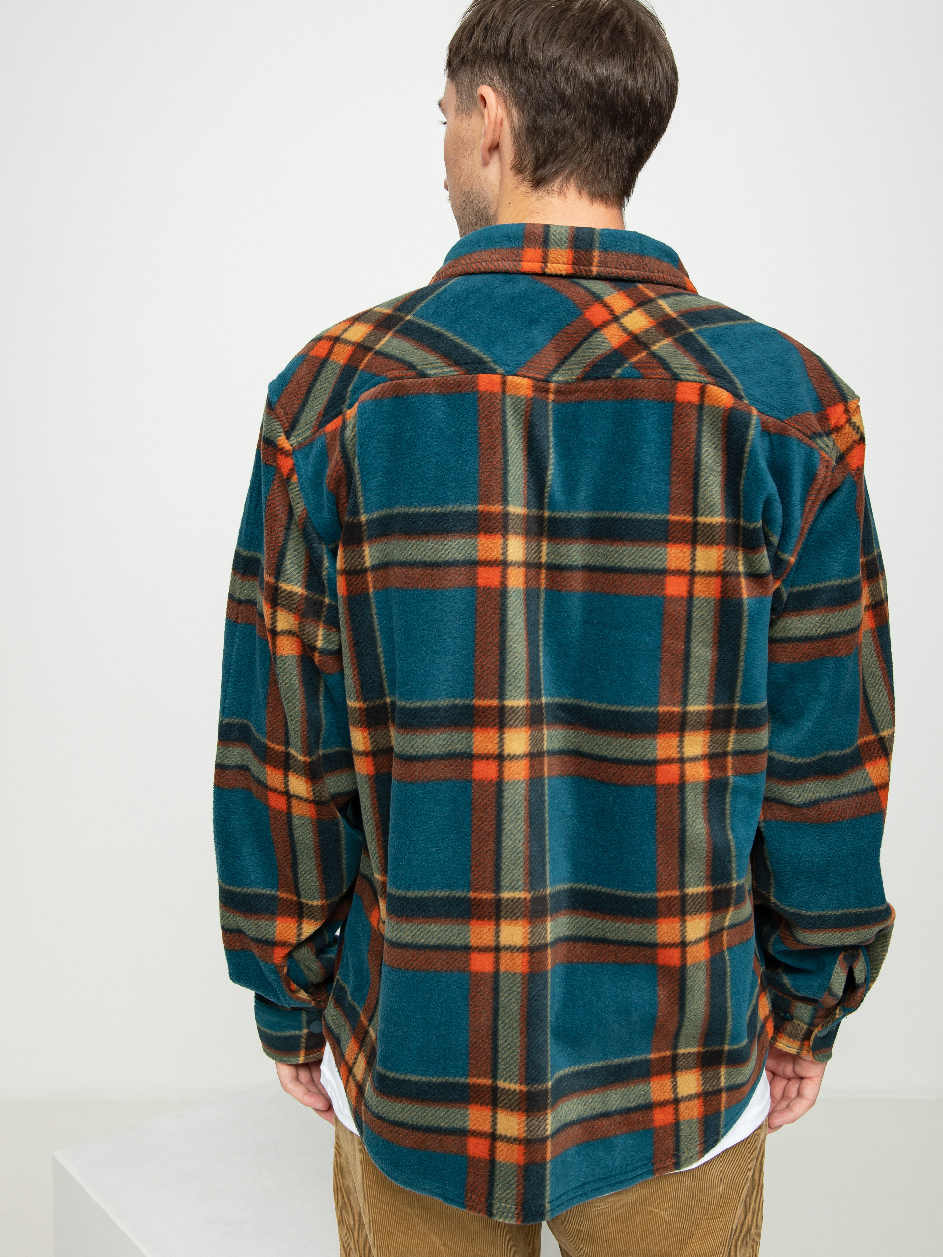 Koszula Brixton Bowery Arctic Stretch Ls (deep blue plaid)