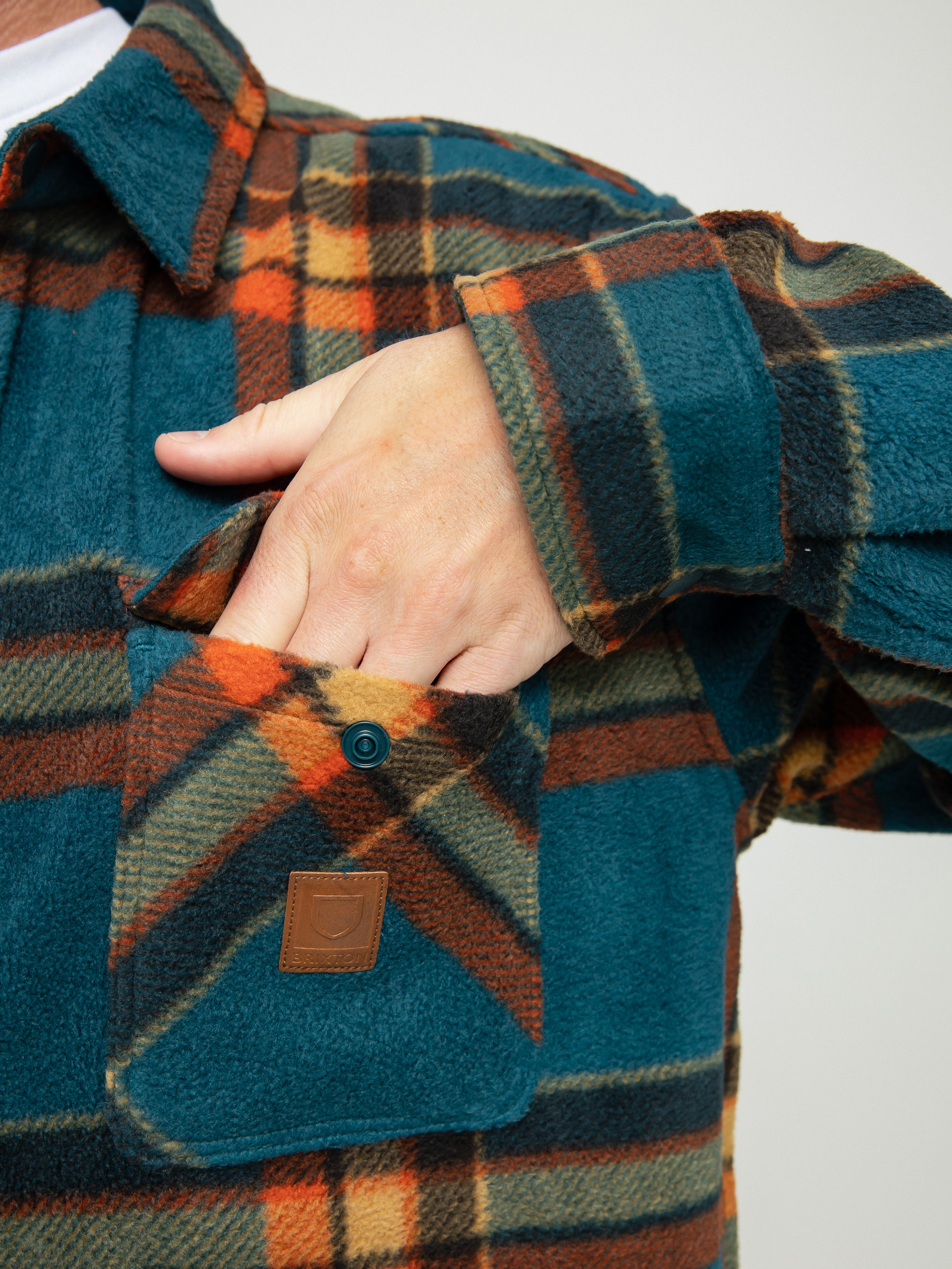 Koszula Brixton Bowery Arctic Stretch Ls (deep blue plaid)