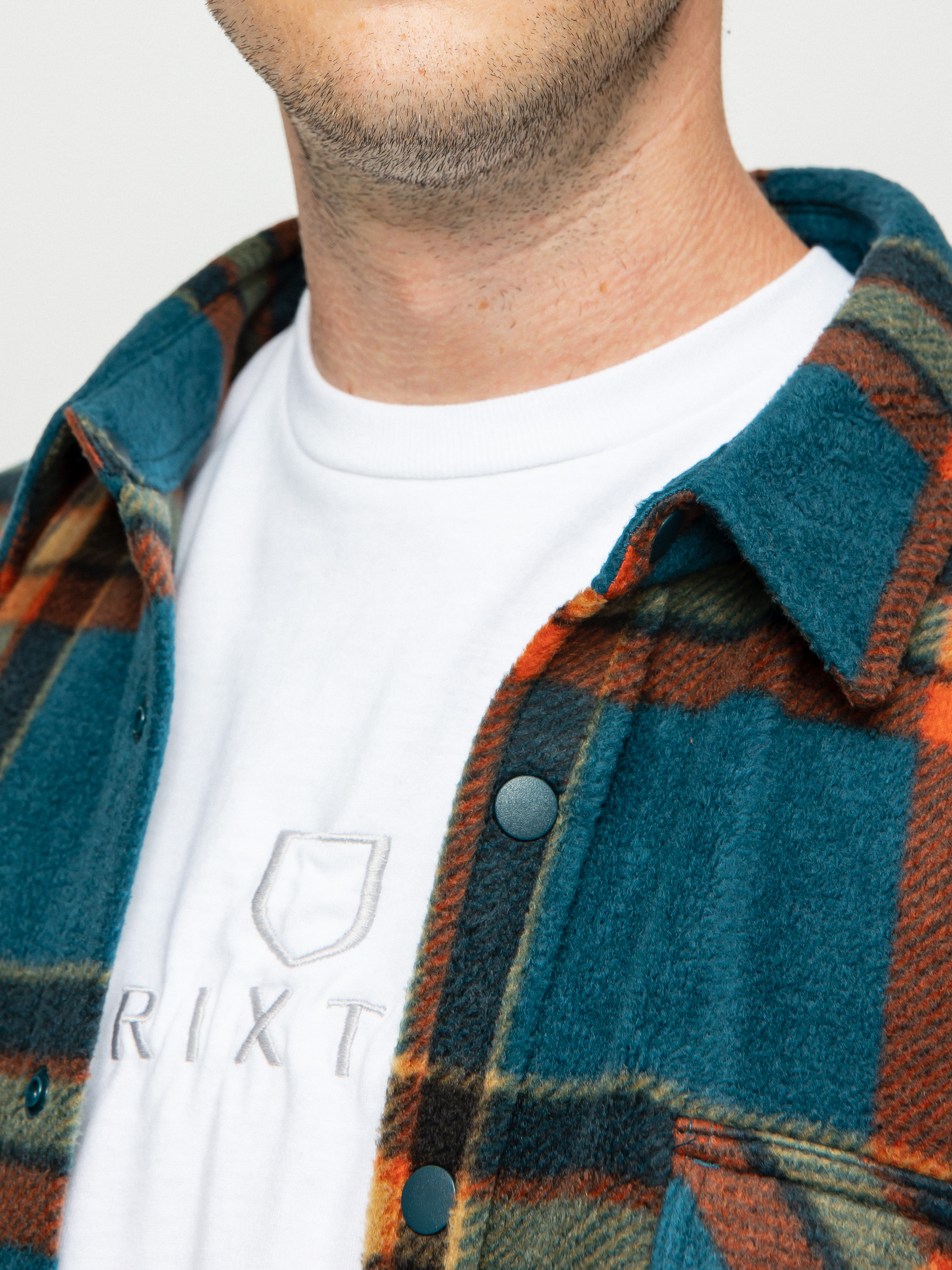 Koszula Brixton Bowery Arctic Stretch Ls (deep blue plaid)