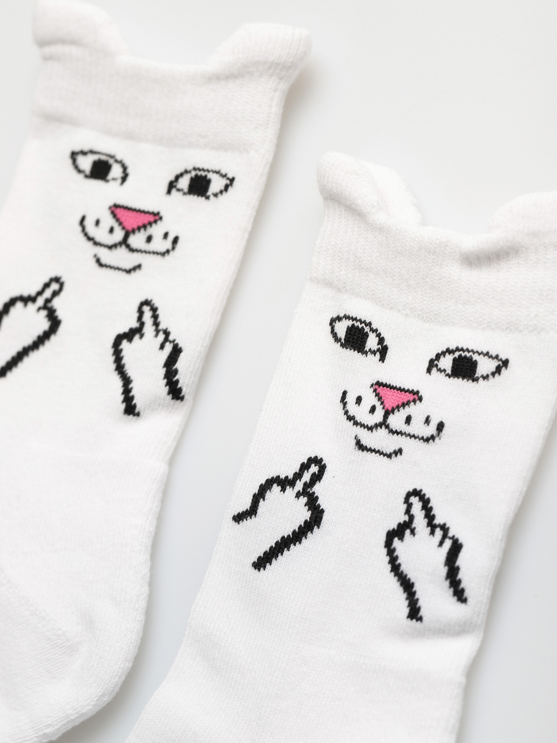 Skarpetki RipNDip Nerm Face Mid (white)