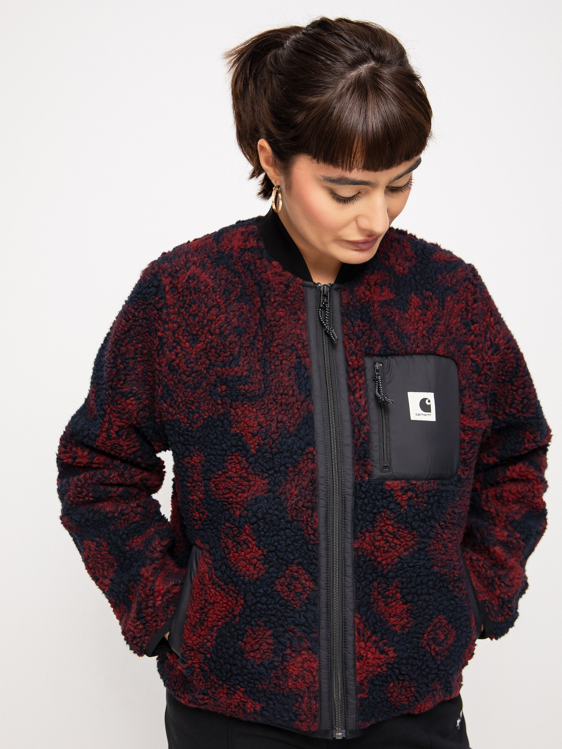 Kurtka Carhartt WIP Janet Liner Wmn (verse jacquard/dark navy/corvina/black)