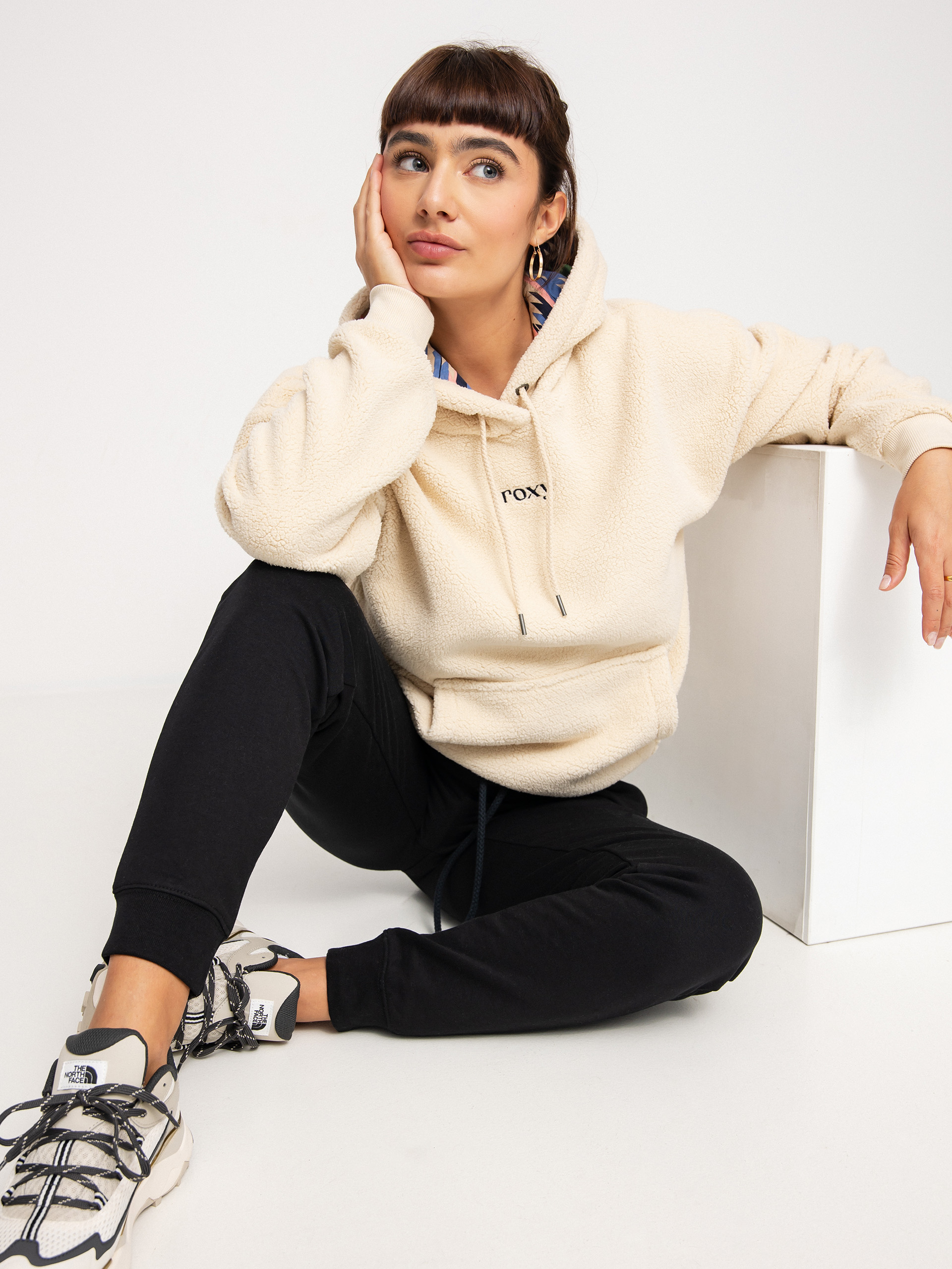 Bluza z kapturem Roxy Call Me HD Wmn (tapioca)