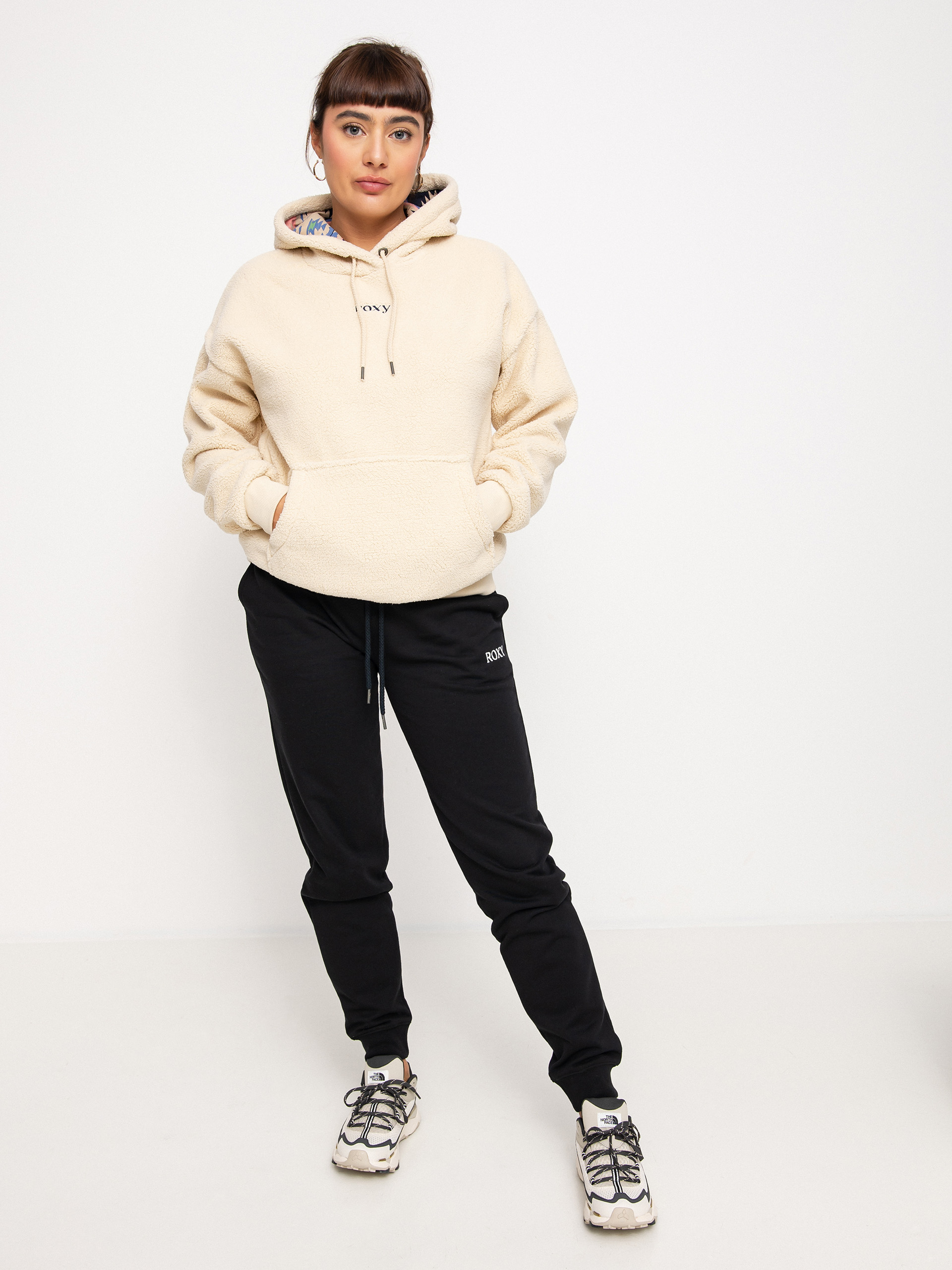 Bluza z kapturem Roxy Call Me HD Wmn (tapioca)
