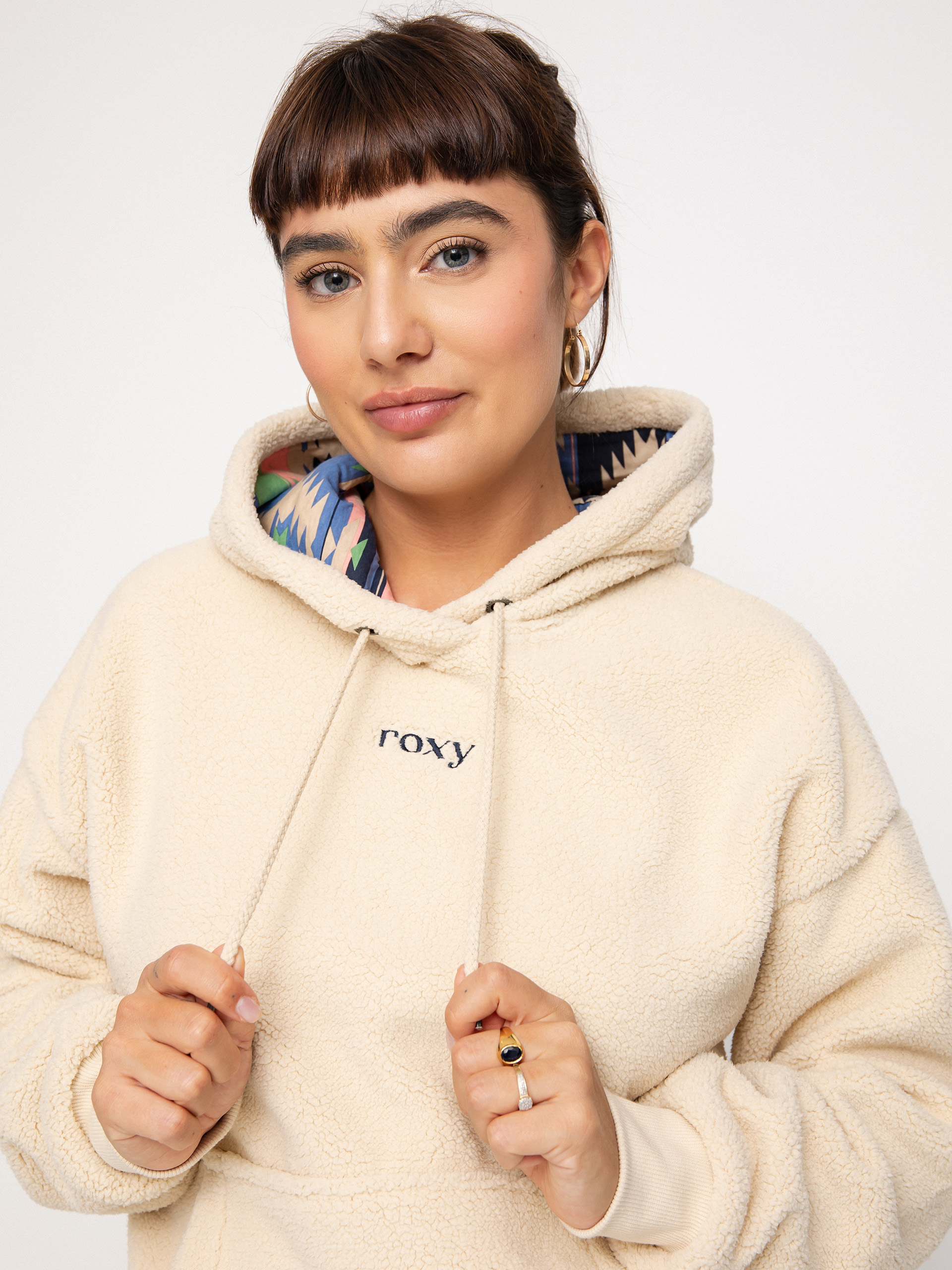 Bluza z kapturem Roxy Call Me HD Wmn (tapioca)