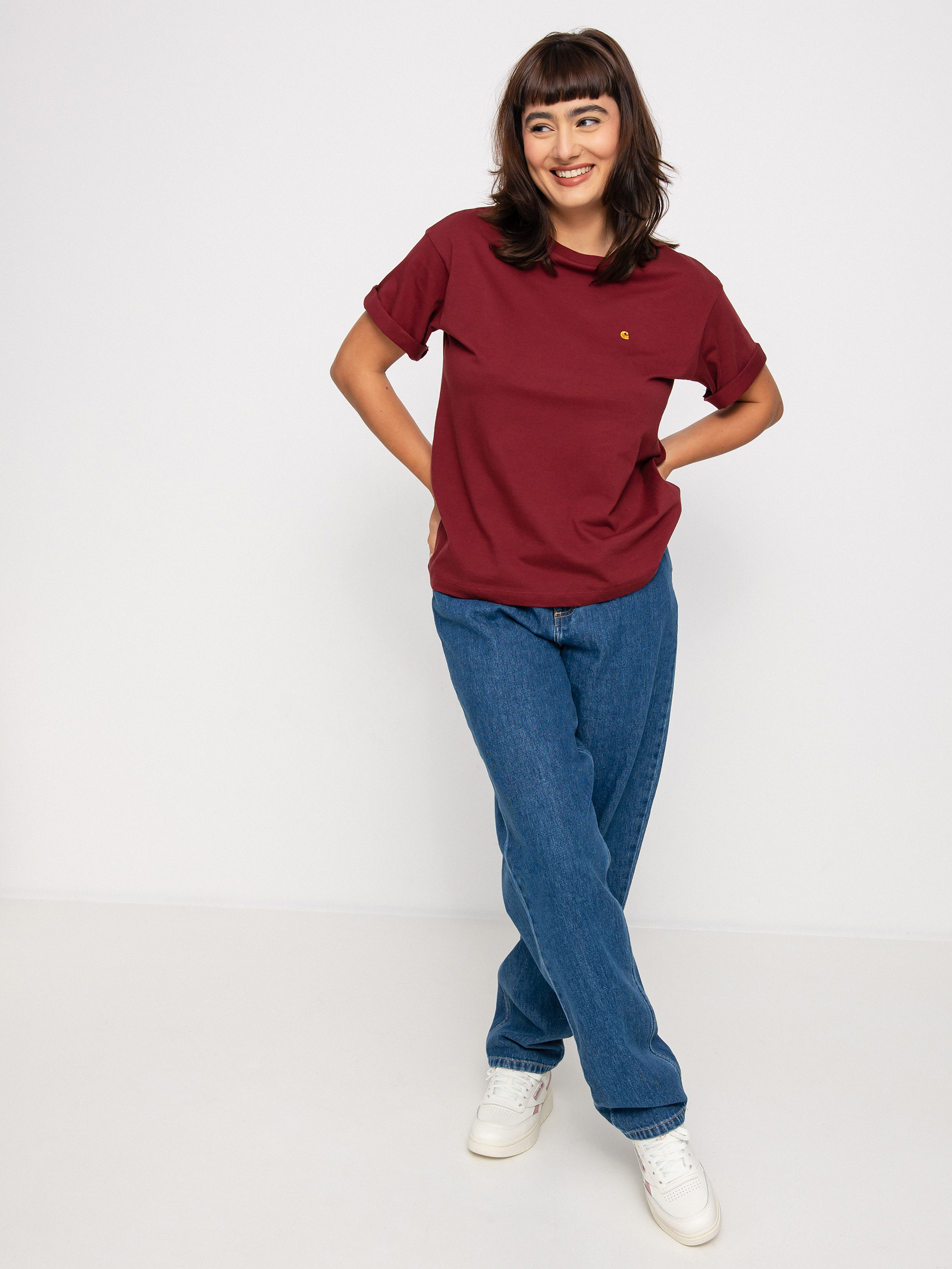 T-shirt Carhartt WIP Chase Wmn (corvina/gold)