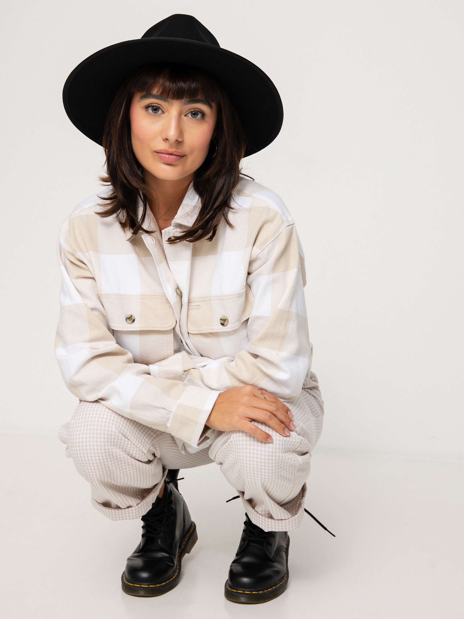 Koszula Brixton Bowery Flannel Ls Wmn (white)
