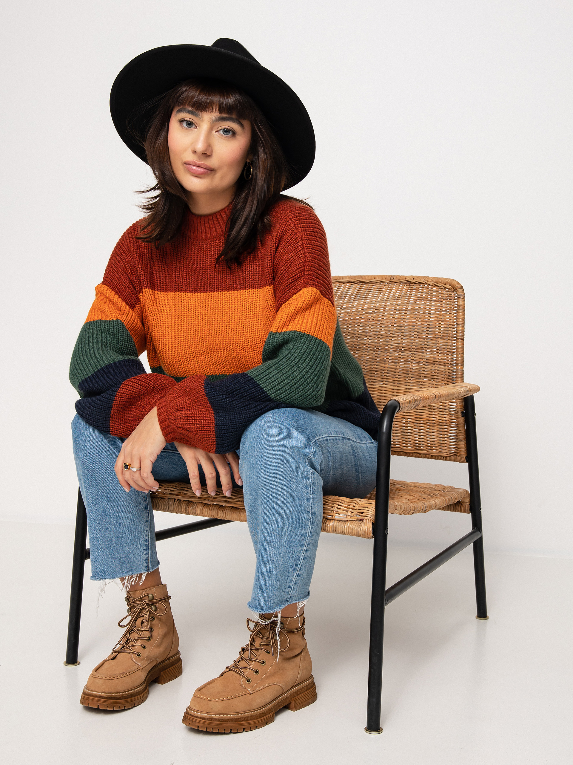 Sweter Brixton Madero Wmn (burnt henna)